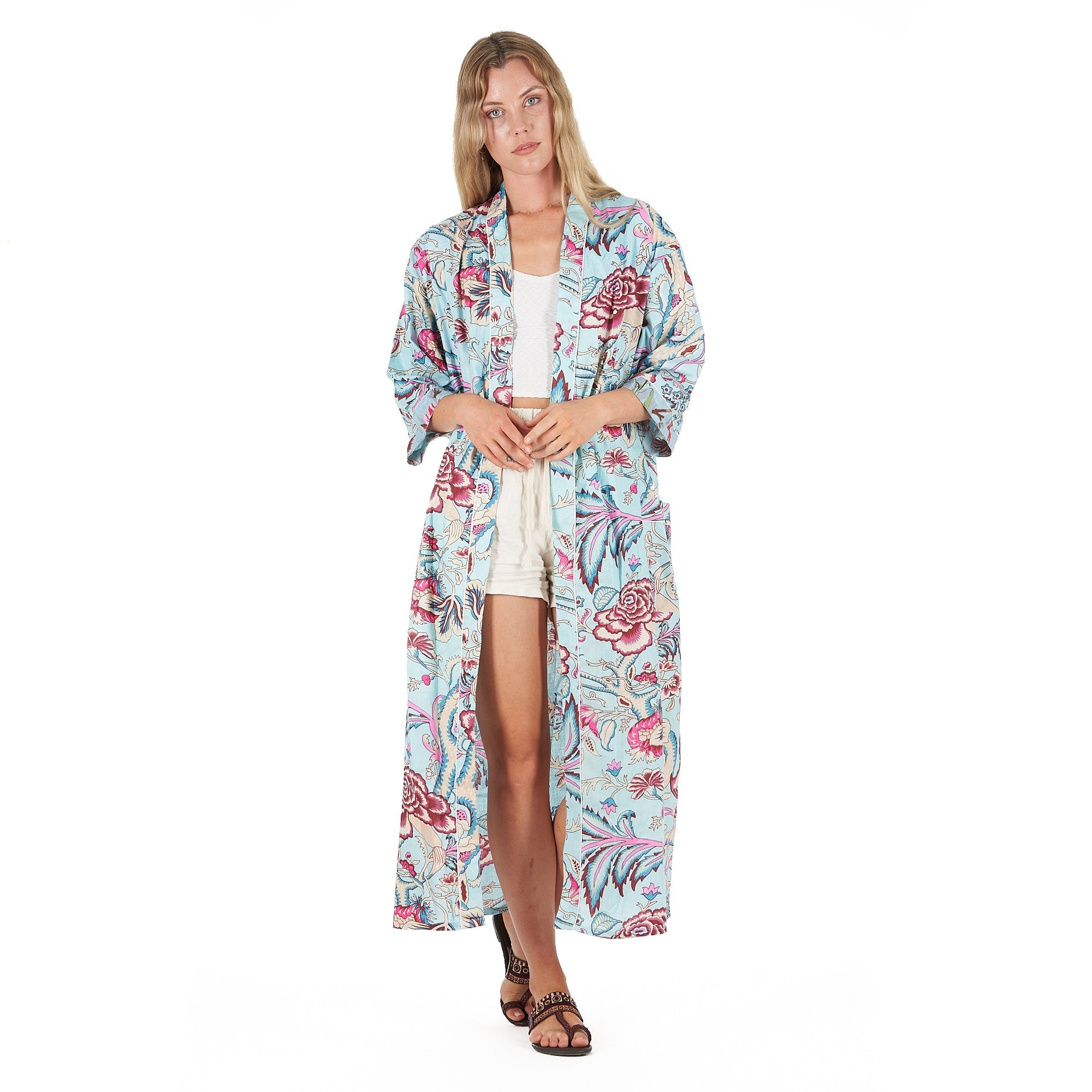 Island Euphoria Cotton Kimono Robe