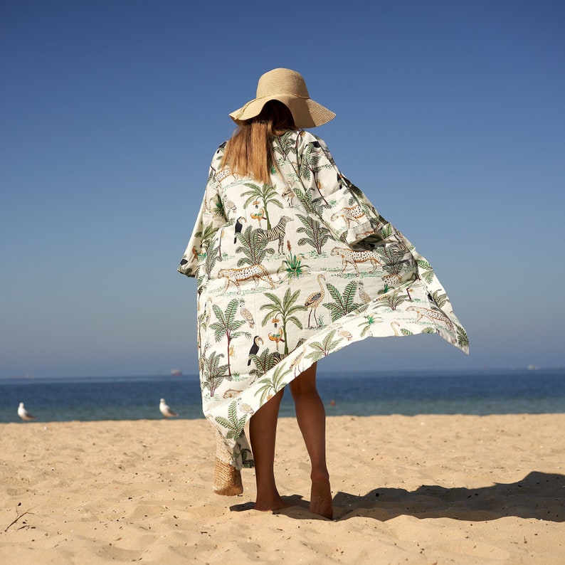 Serengeti Safari' 100% Cotton Kimono Robe | Safari Style