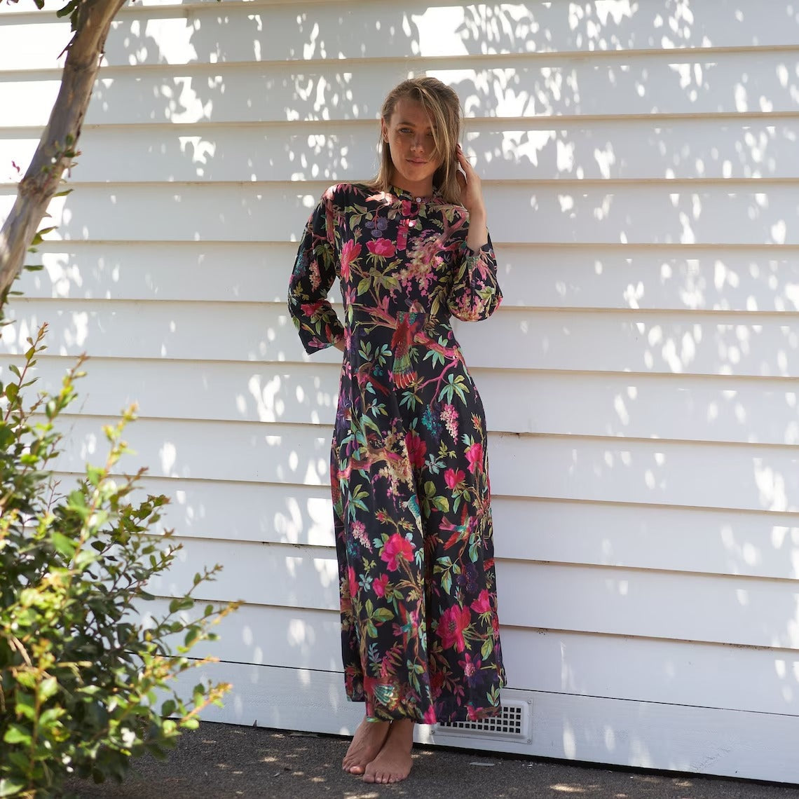 Tropical Treasures Maxi Dress | 100% Cotton, Flowy