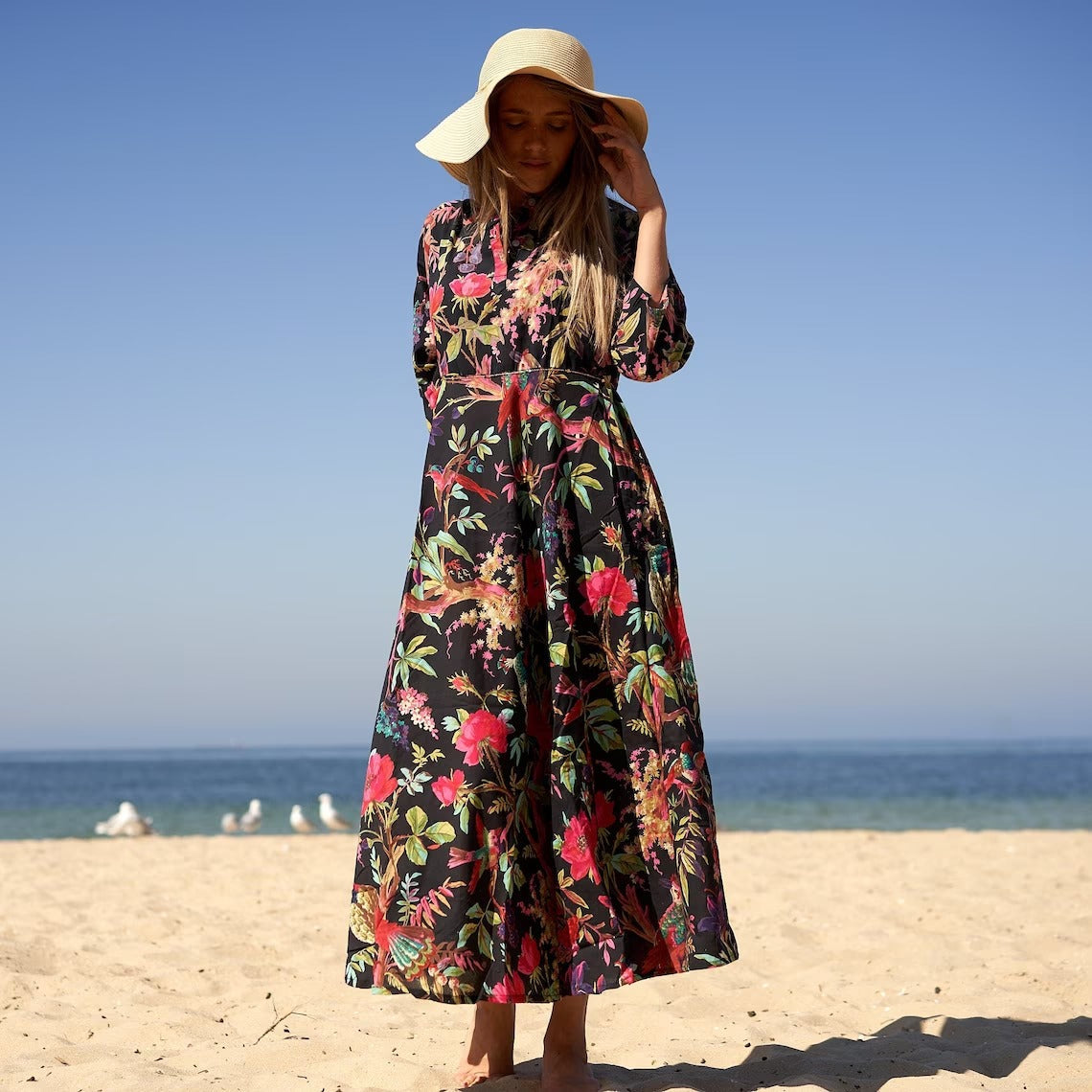 Tropical Treasures Maxi Dress | 100% Cotton, Flowy