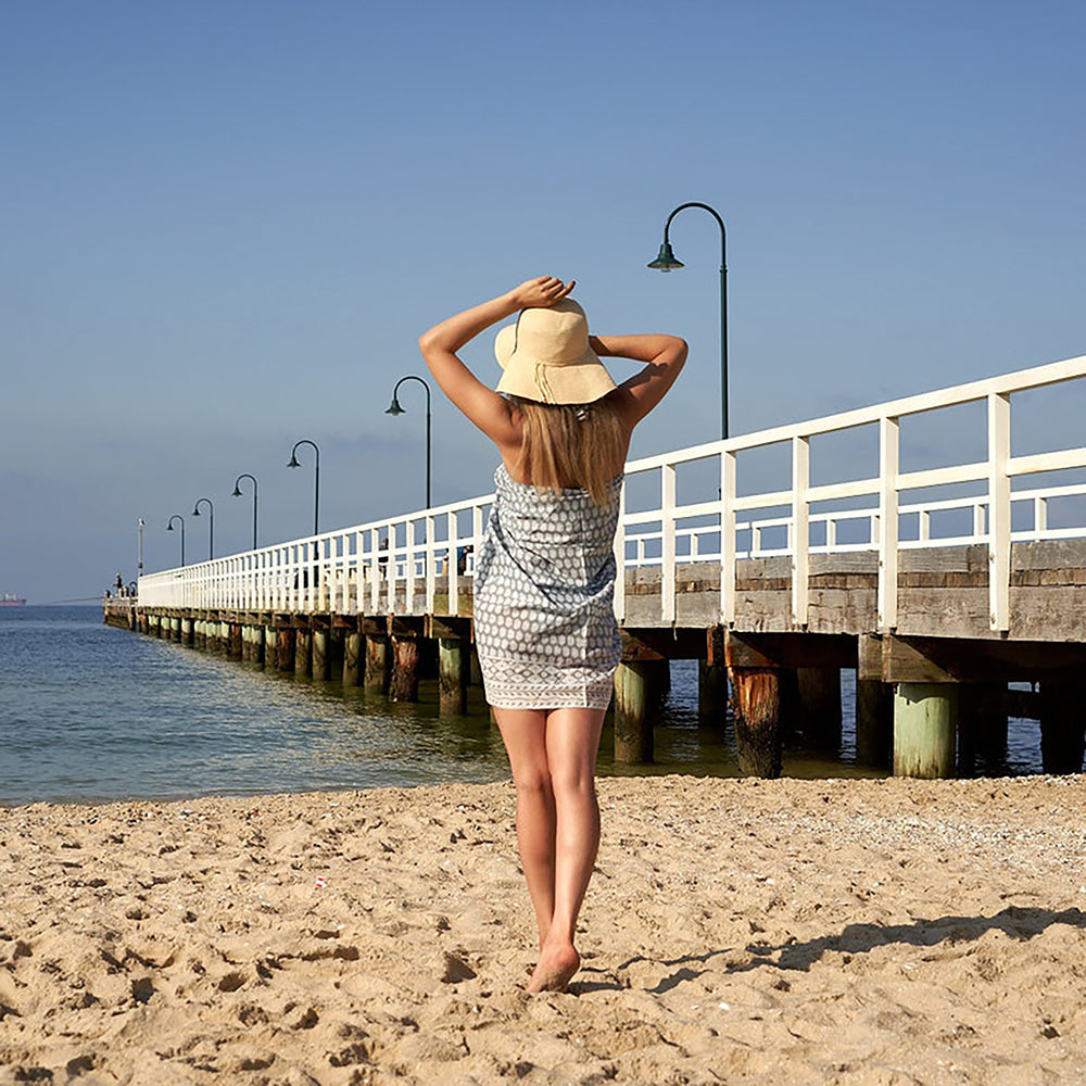 Shoreline Serenity' 100% Cotton Sarong | Beach Style