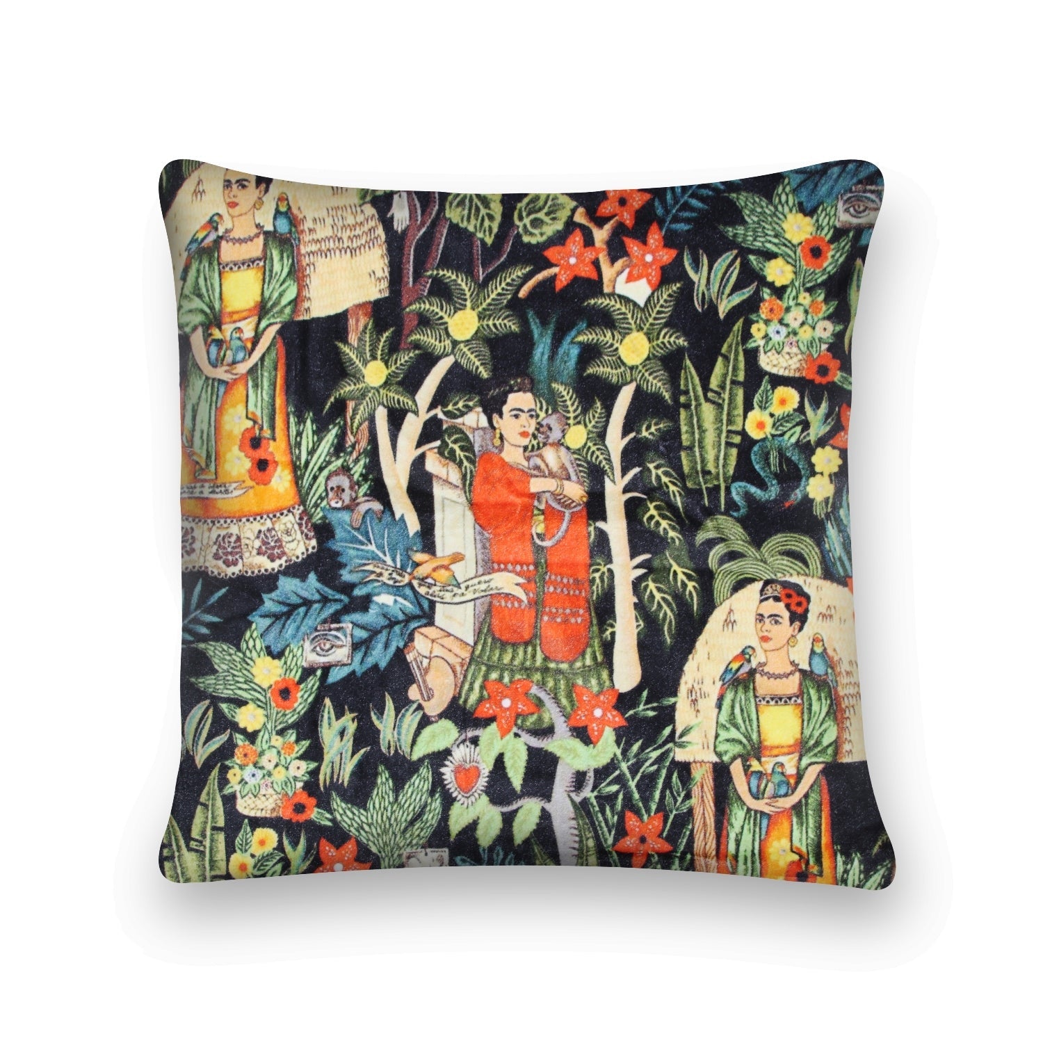 Frida’s Dream Velvet Cushion Cover – Artistic Style