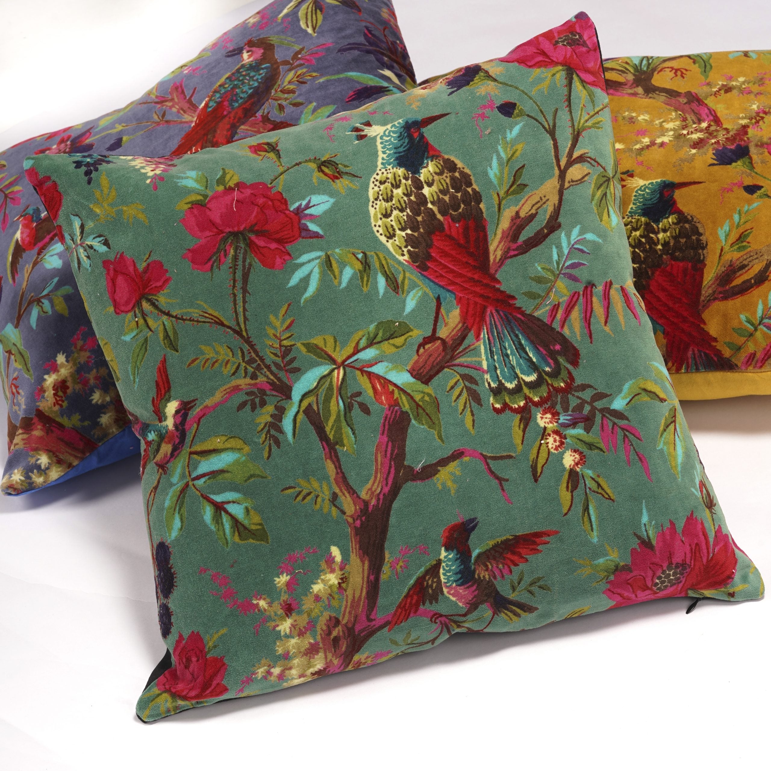 'Nature’s Lullaby' Velvet Cushion Cover - Soft Touch