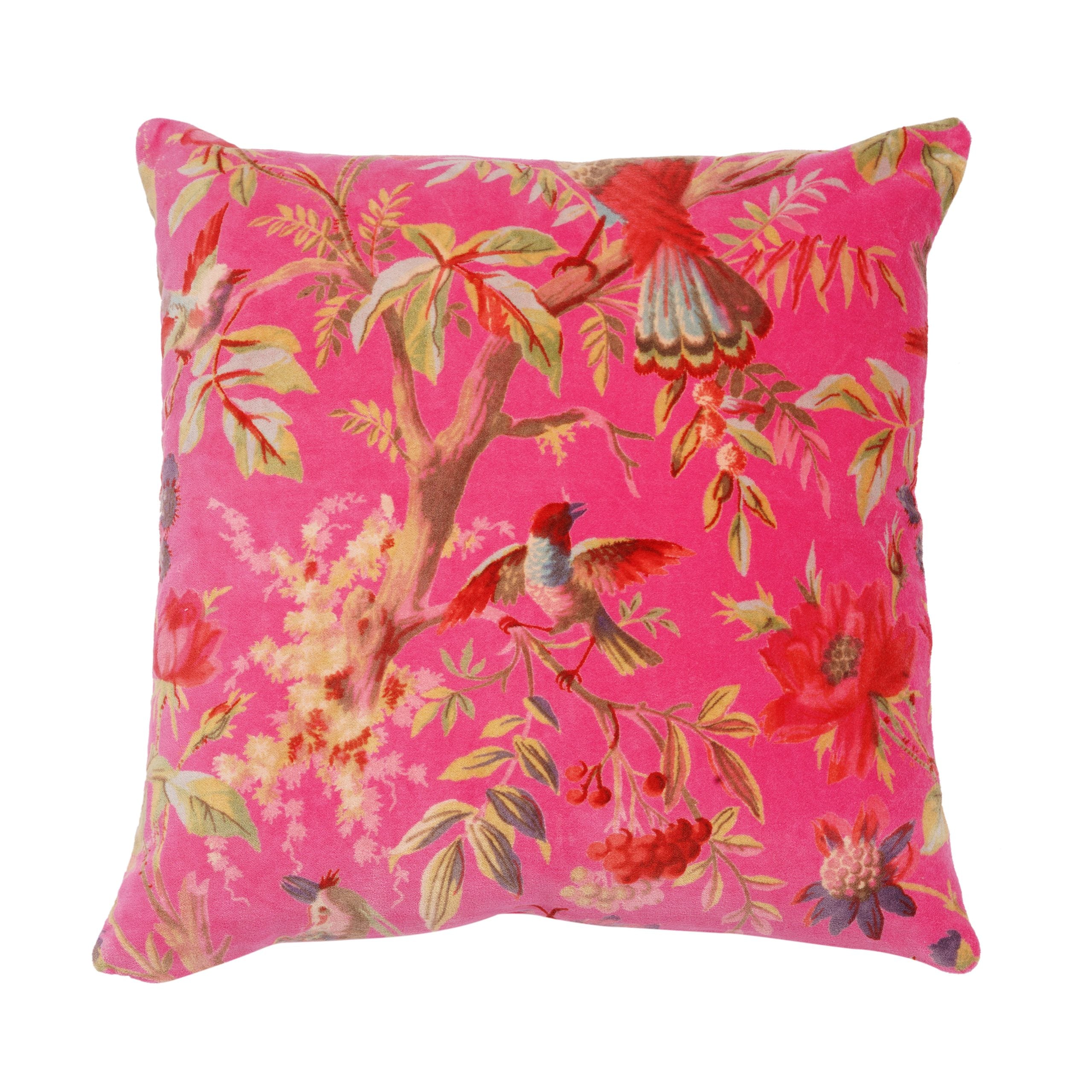 'Fly Me To Paradise' Velvet Cushion Cover