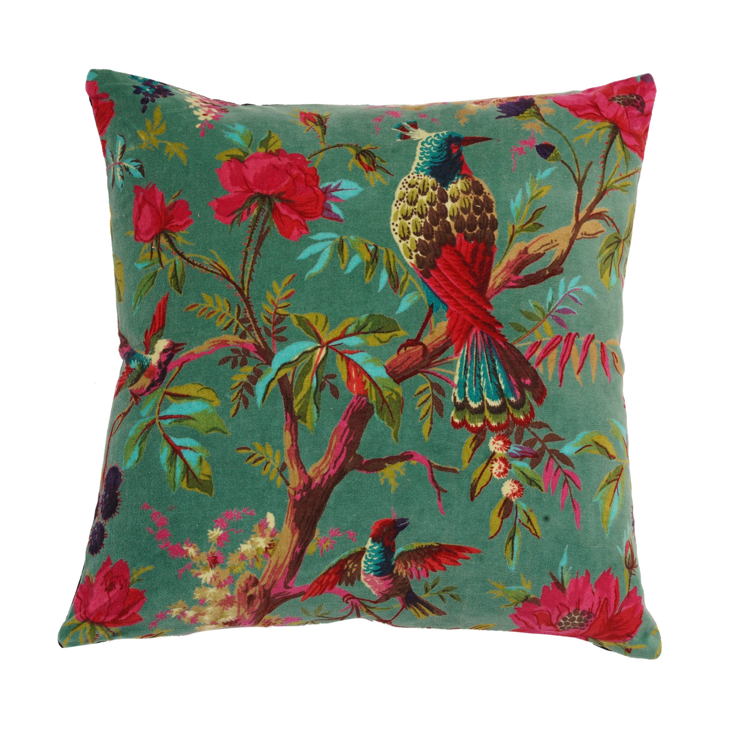 'Nature’s Lullaby' Velvet Cushion Cover - Soft Touch