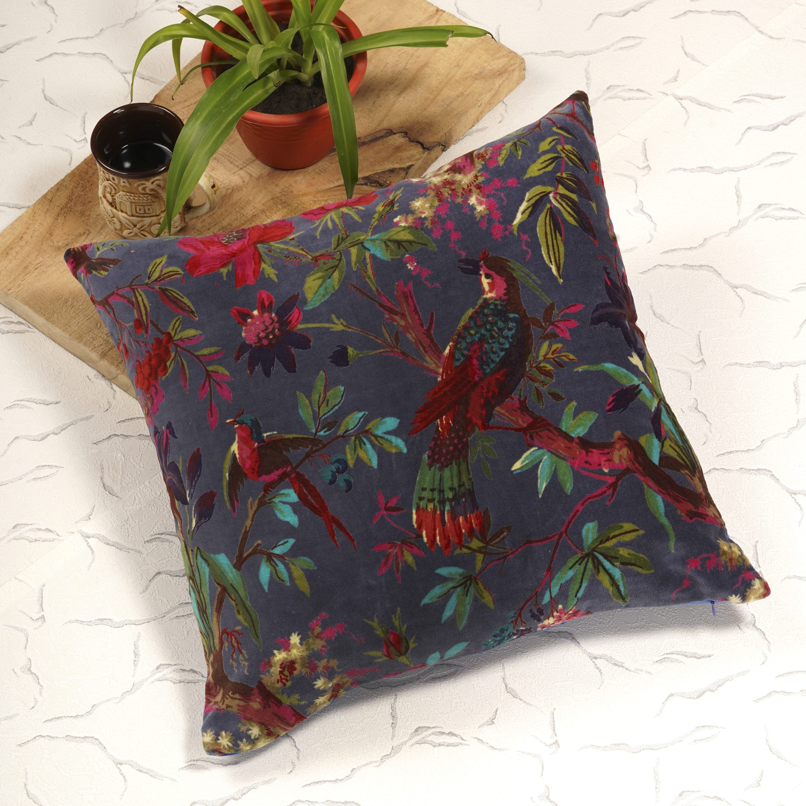 'Aviva Getaway' Velvet Cushion Cover - Elegant Decor