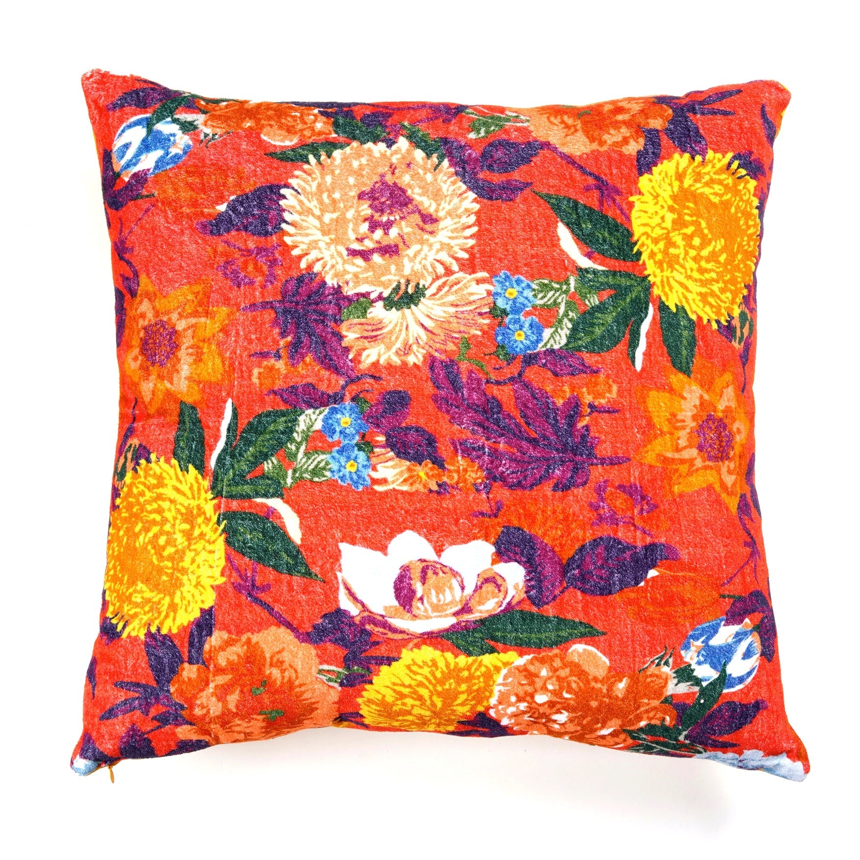 Decadent Florals - Cotton Velvet Cushion Cover