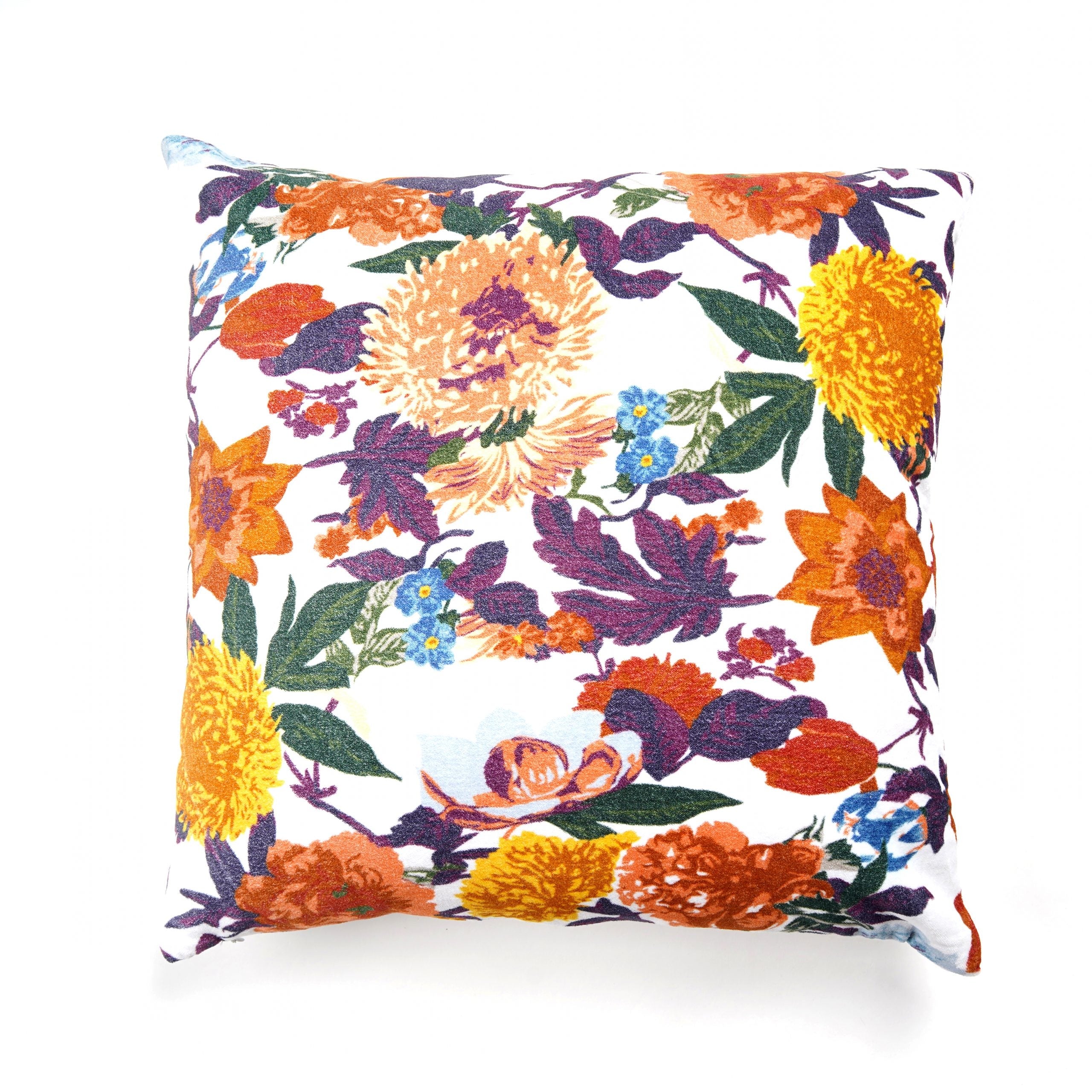 Floral Fancy - Cotton Velvet Cushion Cover