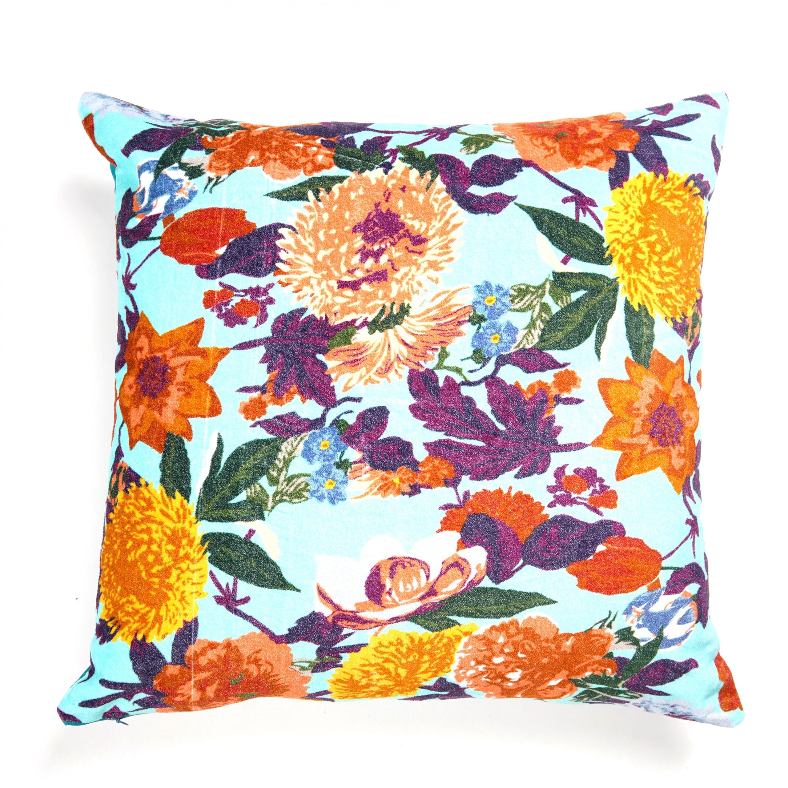 Paradise Petals - Cotton Velvet Cushion Cover