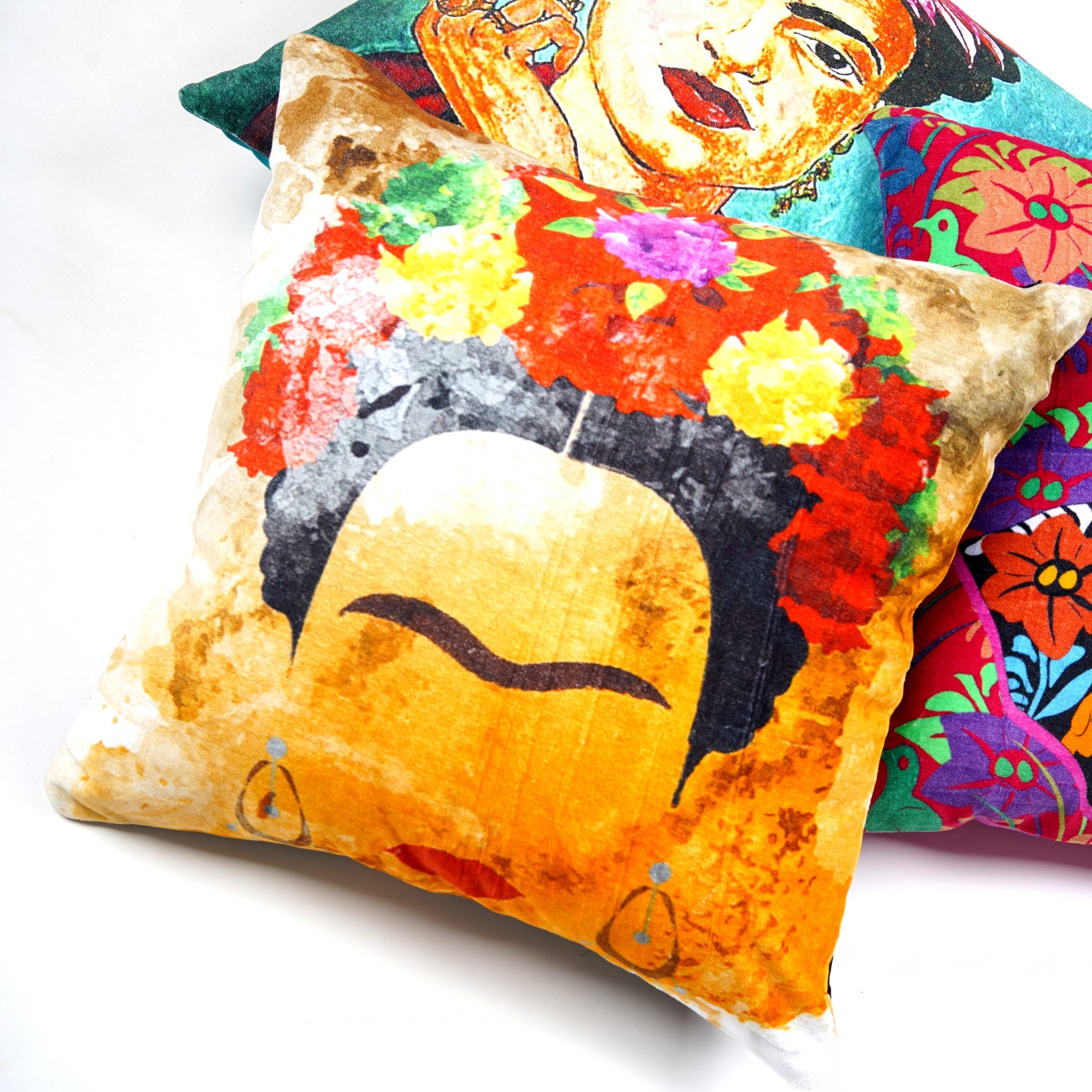 Artistic Bohemia - Cotton Velvet Cushion Cover