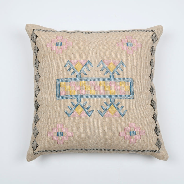 Boho Retreat Wool Cushion Cover - Handwoven