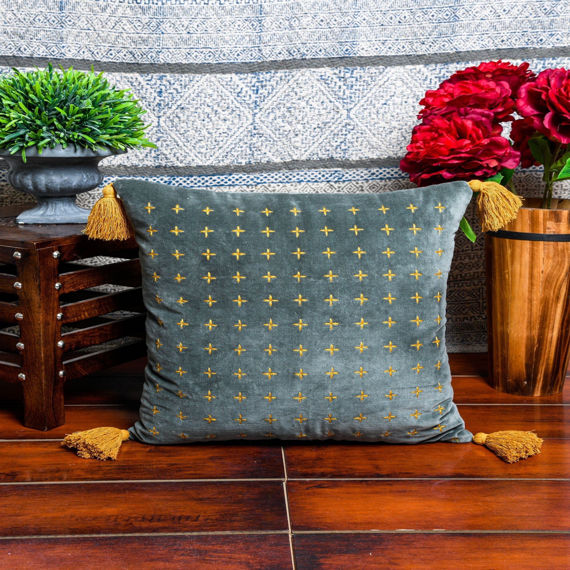 Moroccan Escape Wool Cushion Cover - Handwoven