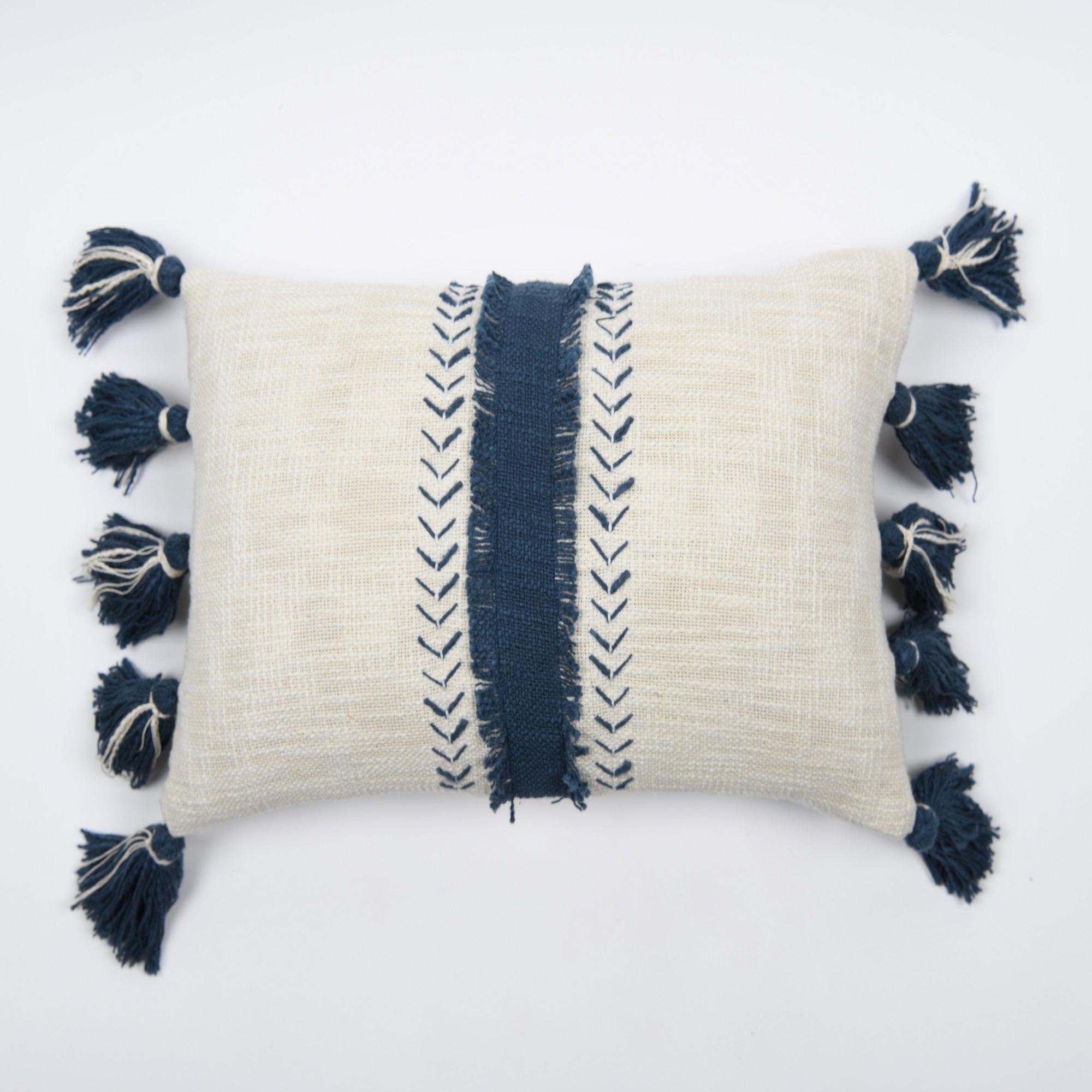 Blue Bazaar Boho Moroccan Tassels Cushion Cover