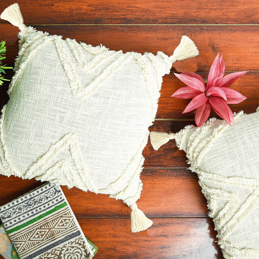 Ivory Coast Wool Cushion Cover - Handwoven