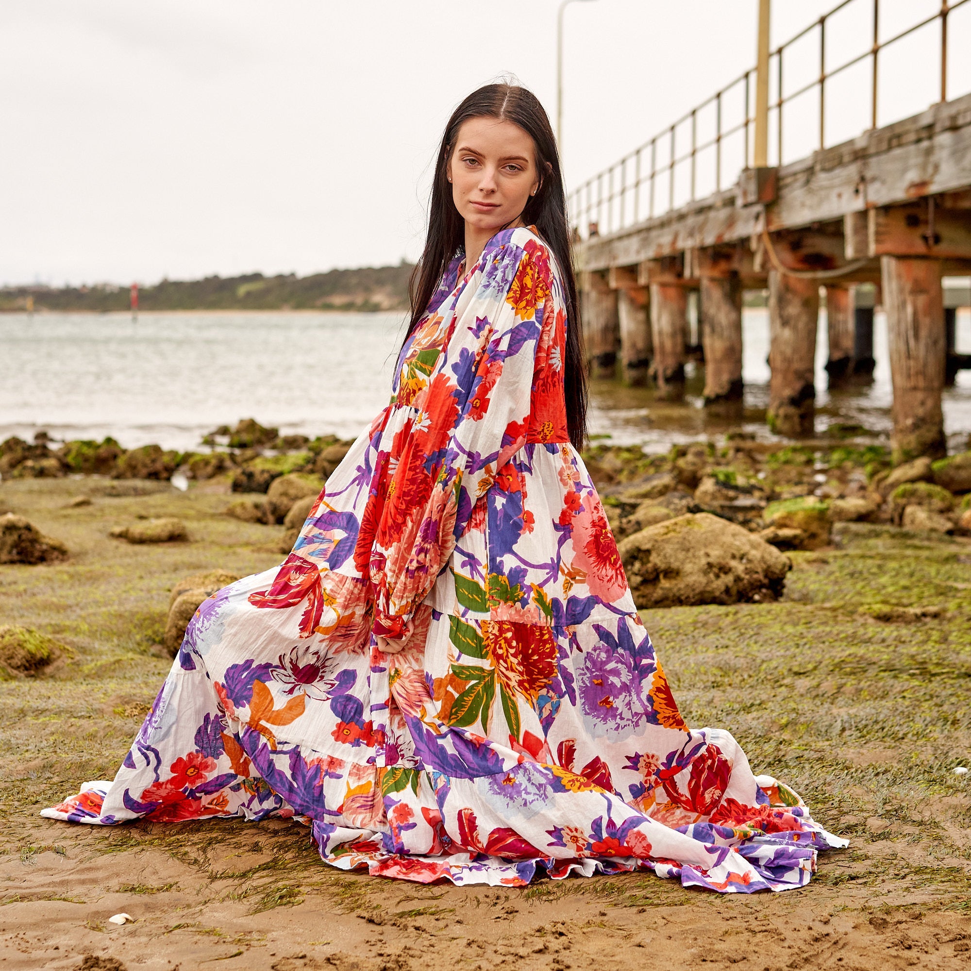 Bold Blooms Maxi Dress | Floral Statement