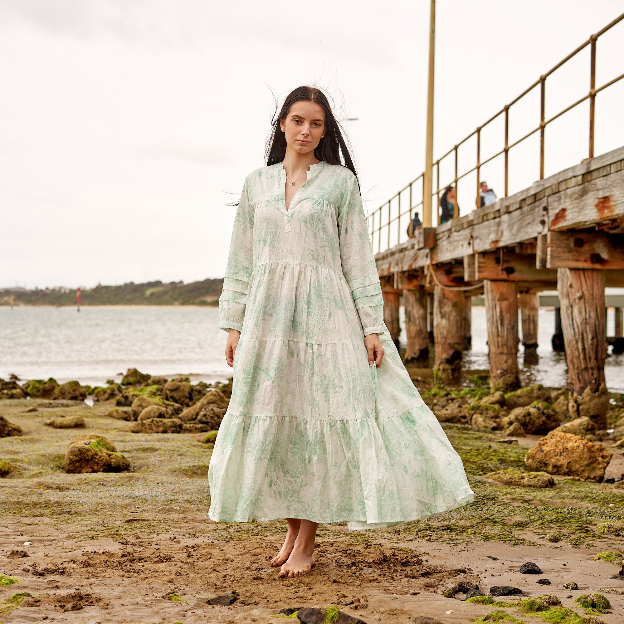 Mint Green Bliss Cotton Dress | Fresh Look