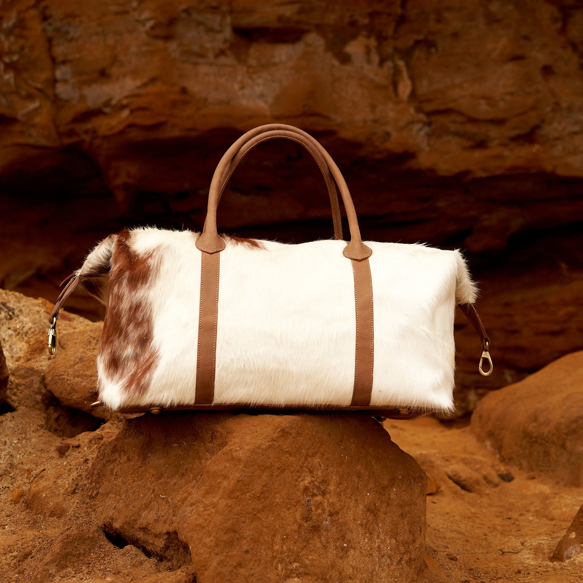 Original Cowhide Leather Duffel Bag | Classic Travel Bag