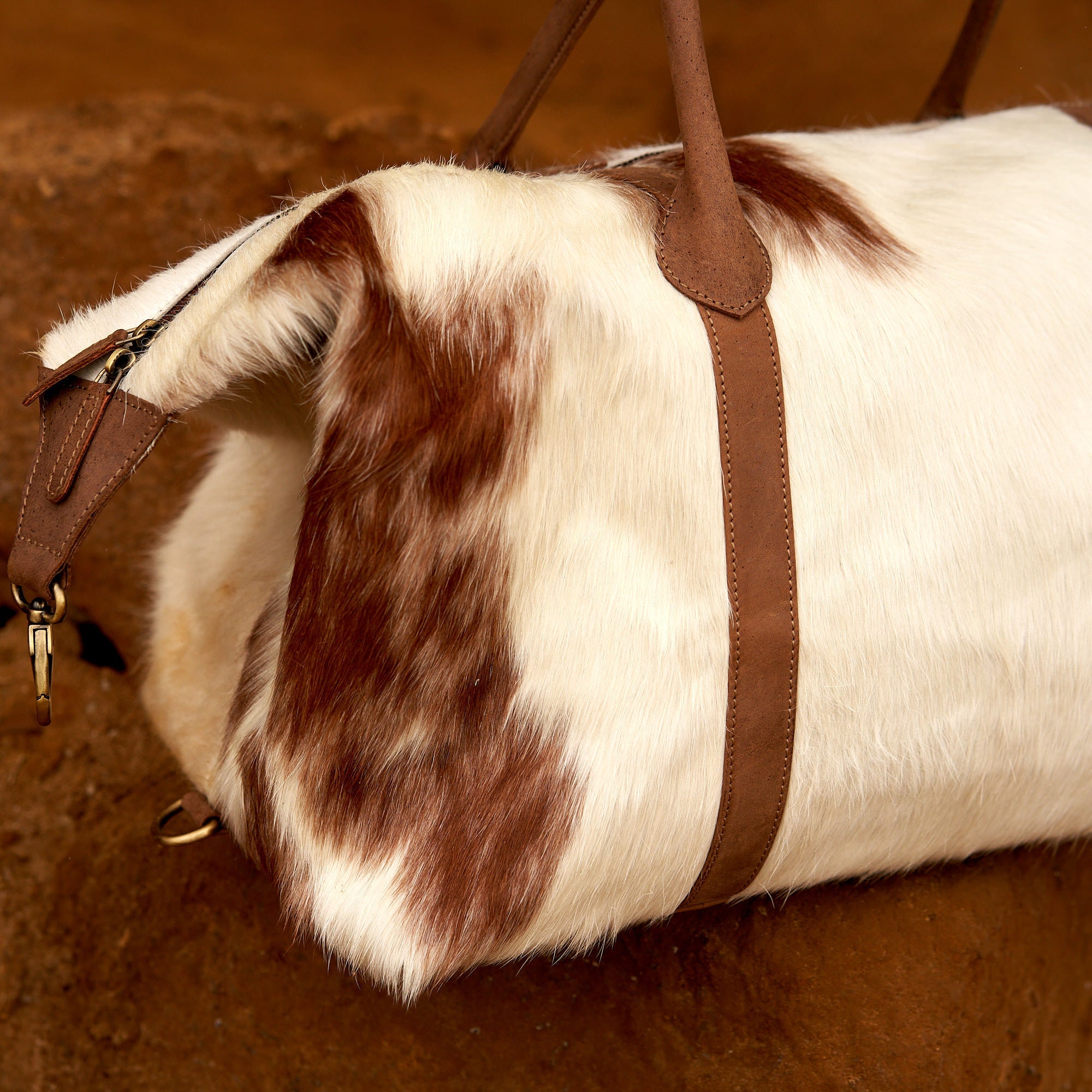 Original Cowhide Leather Duffel Bag | Classic Travel Bag