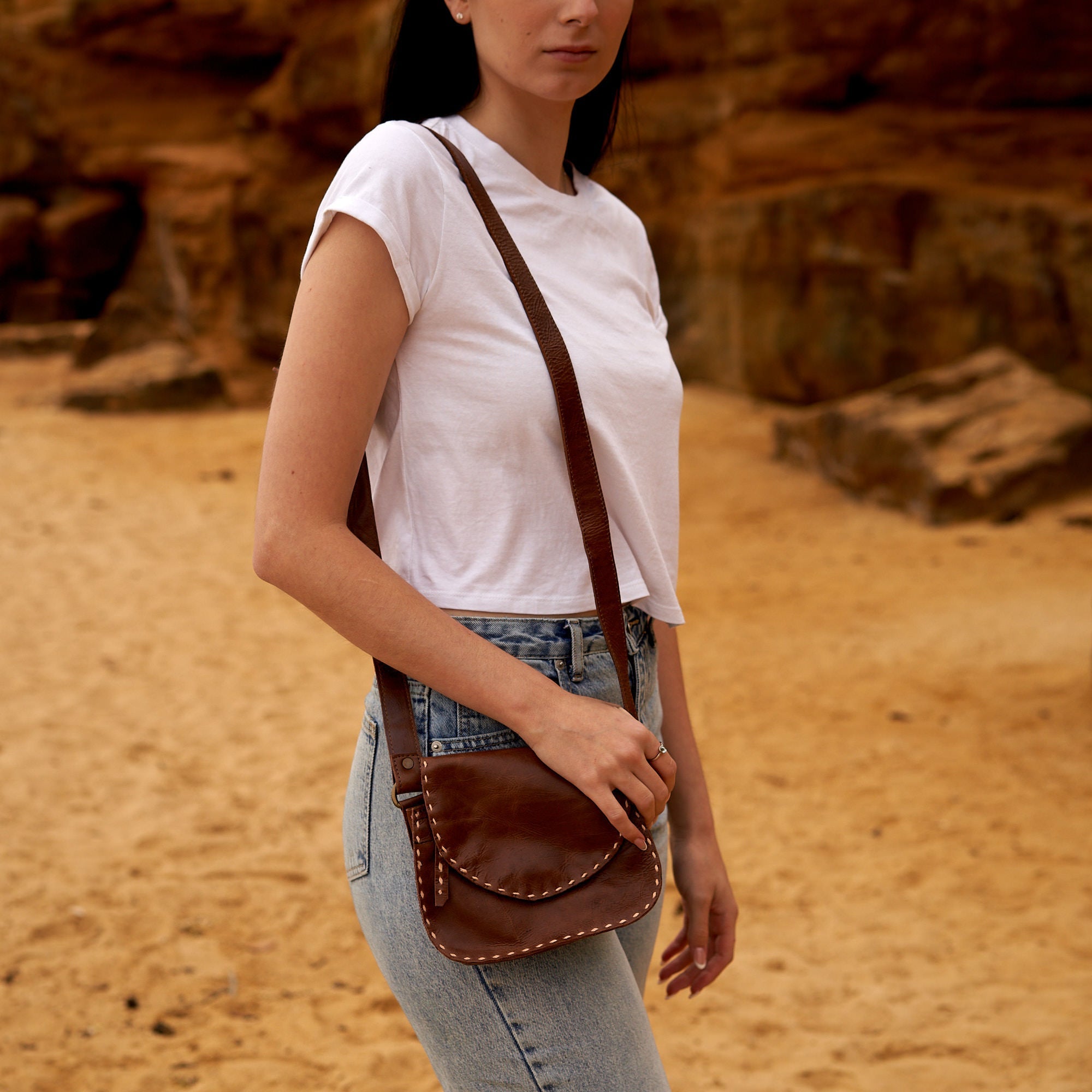 Versatile Leather Travel Messenger Bag - Crossbody Shoulder Satchel | Leather Bag