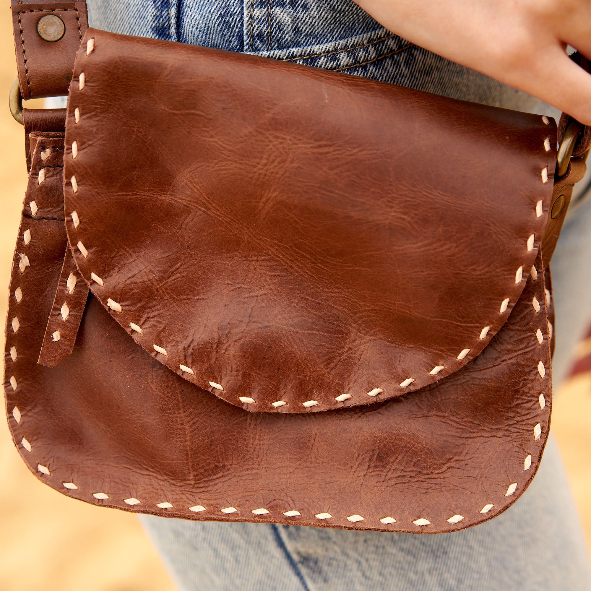 Versatile Leather Travel Messenger Bag - Crossbody Shoulder Satchel | Leather Bag