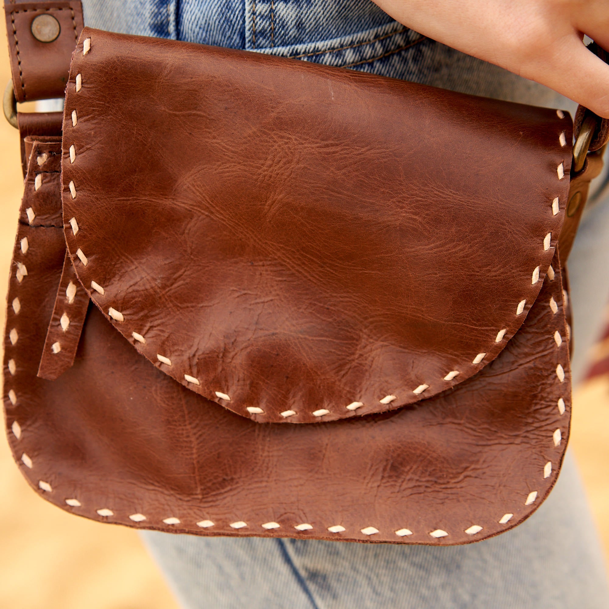 Versatile Leather Travel Messenger Bag - Crossbody Shoulder Satchel | Leather Bag