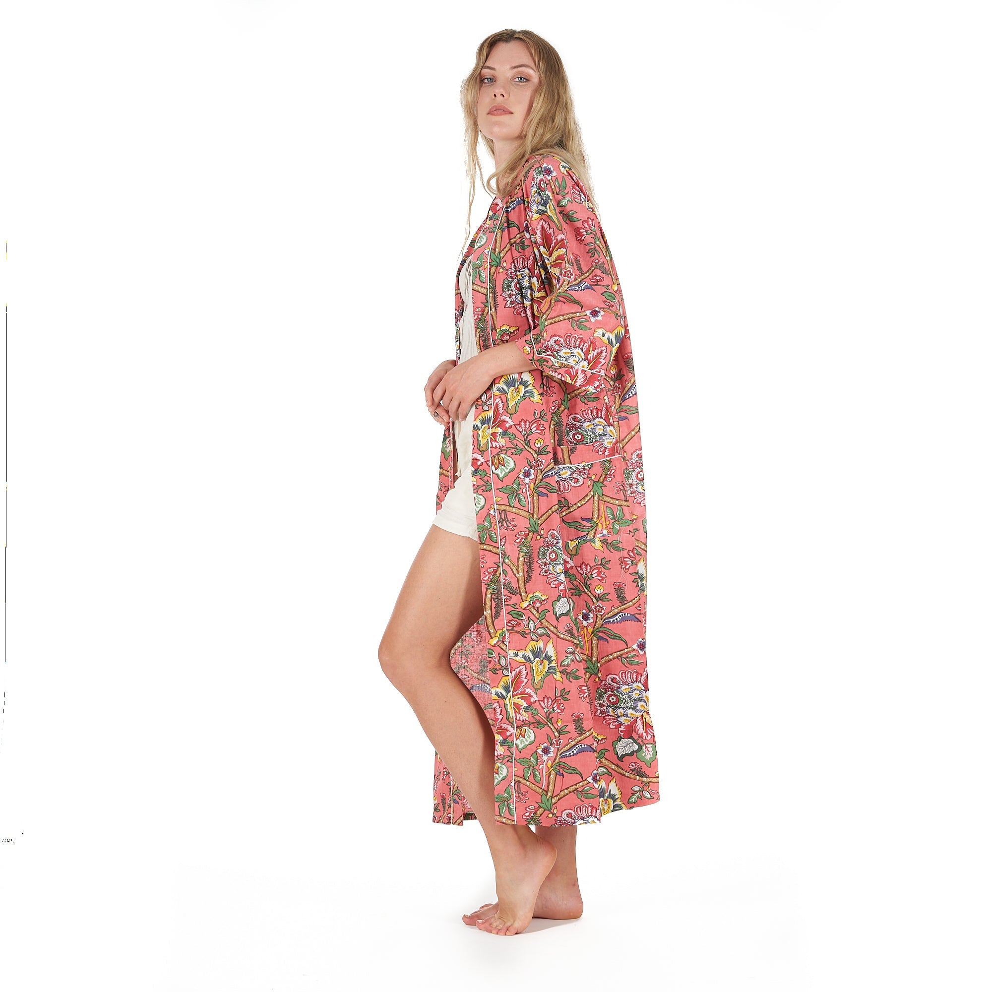 Floral Splendour Cotton Kimono Robe