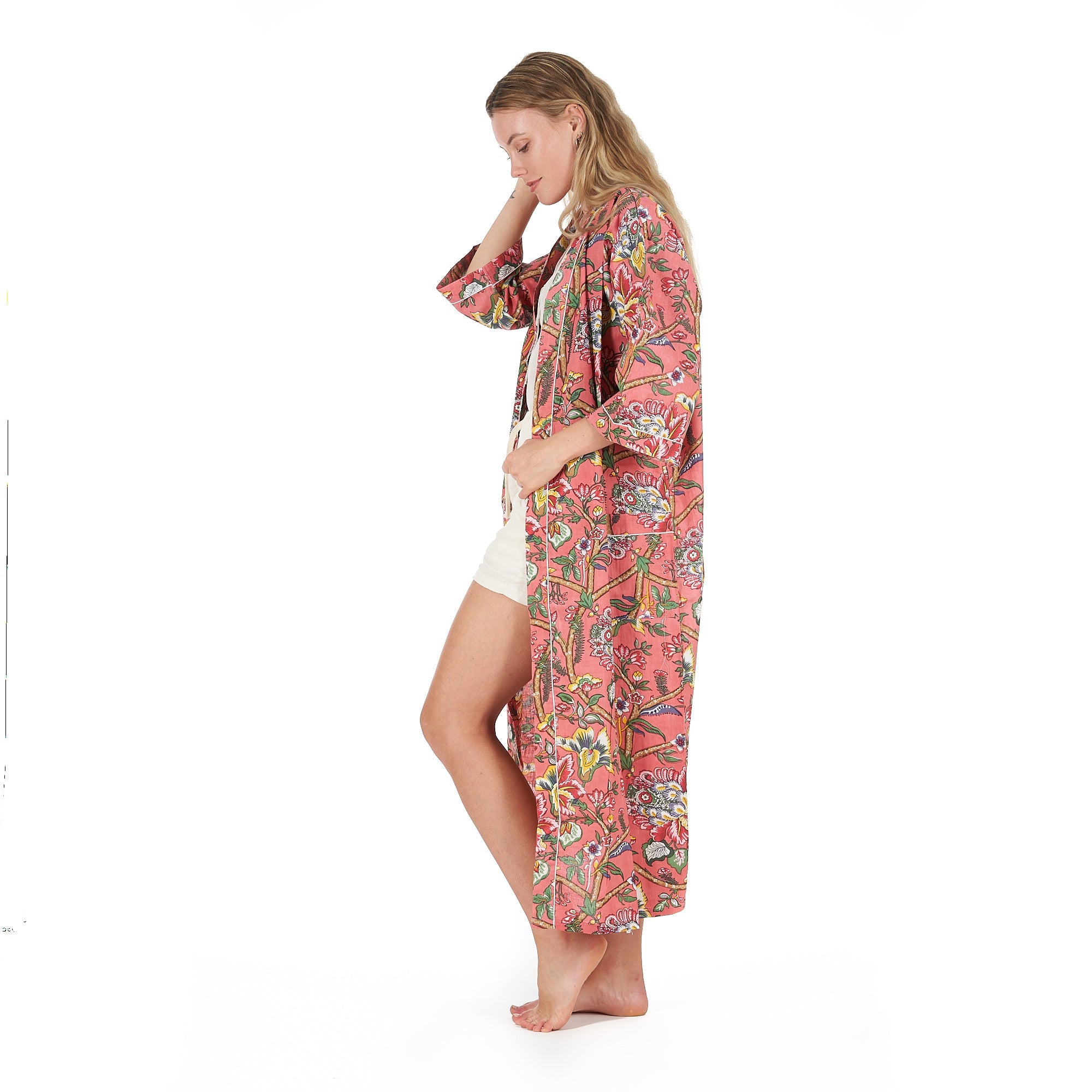 Floral Splendour Cotton Kimono Robe