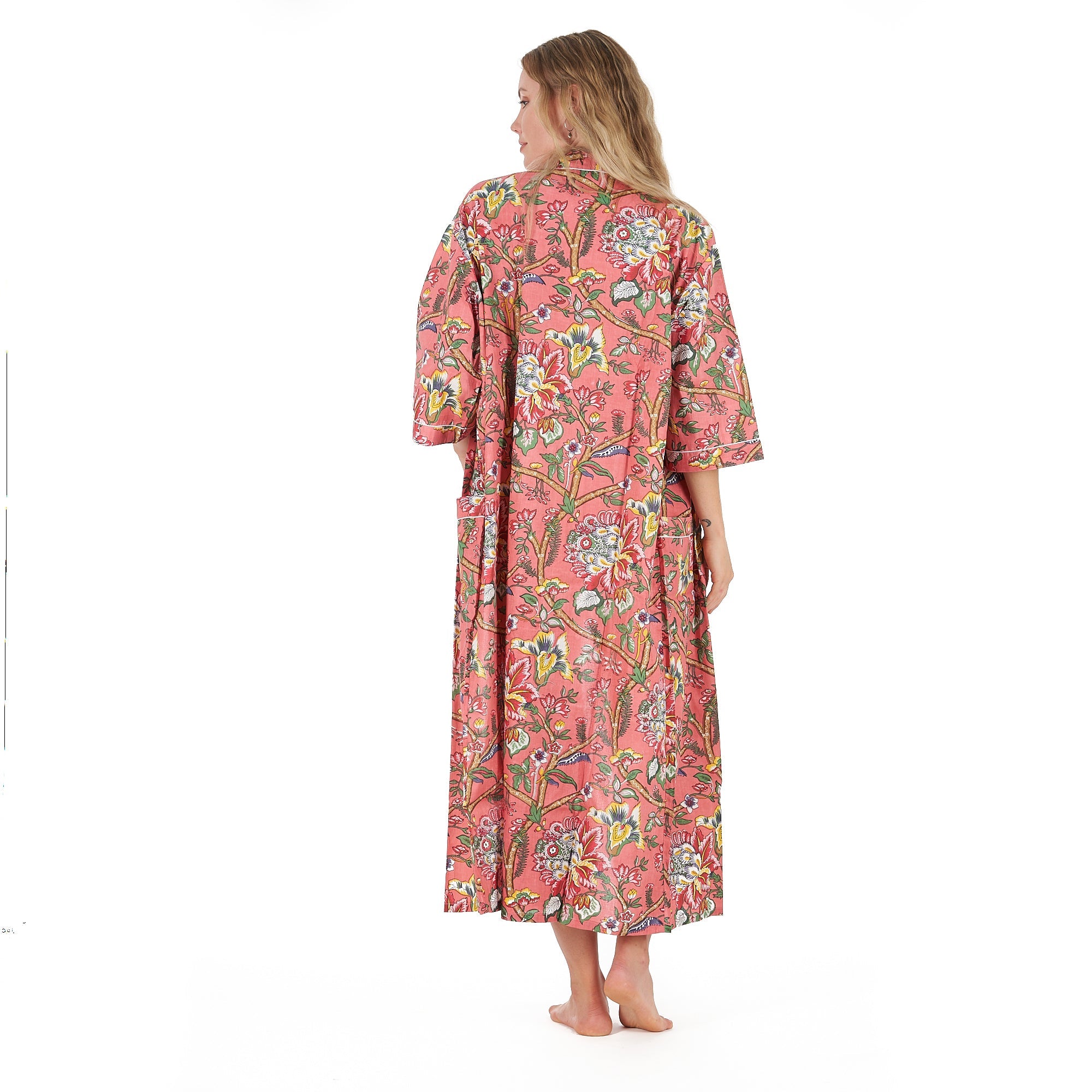 Floral Splendour Cotton Kimono Robe