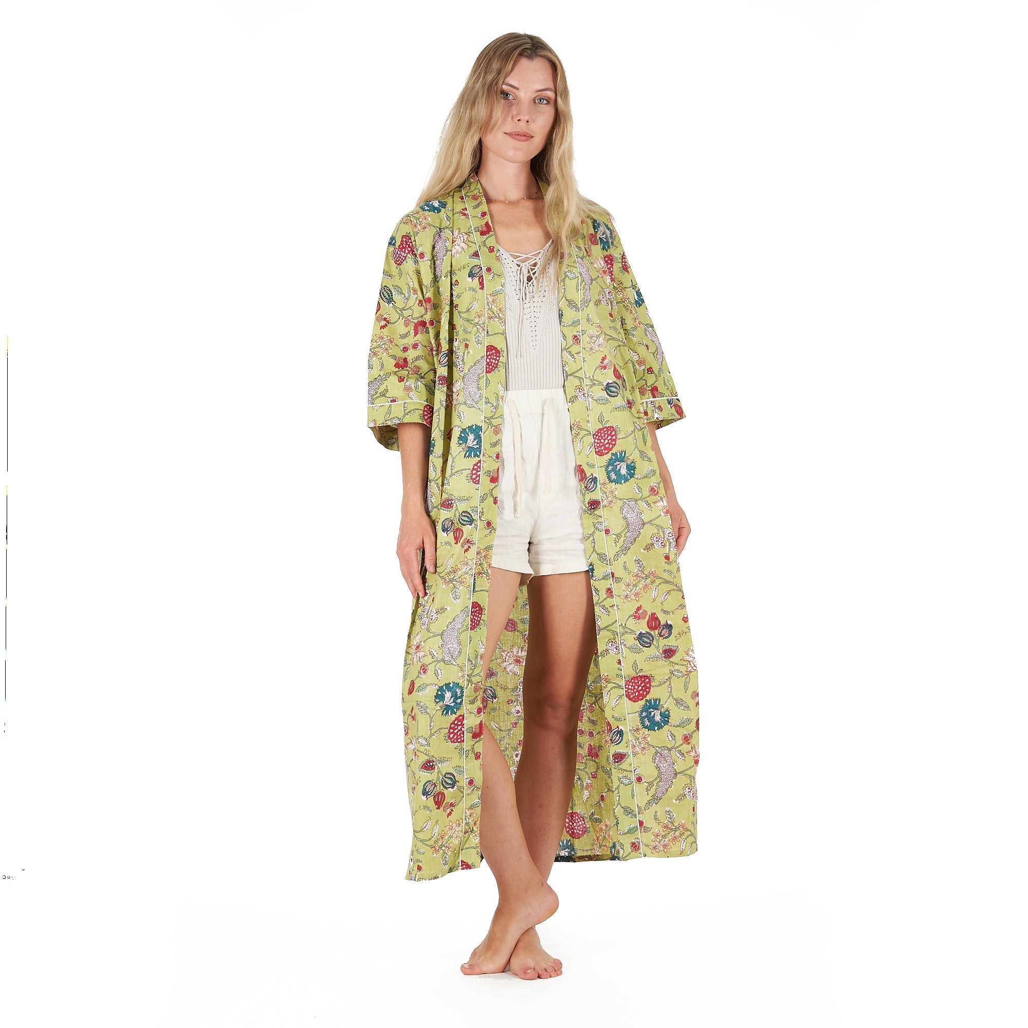 Spring Bliss Cotton Kimono Robe