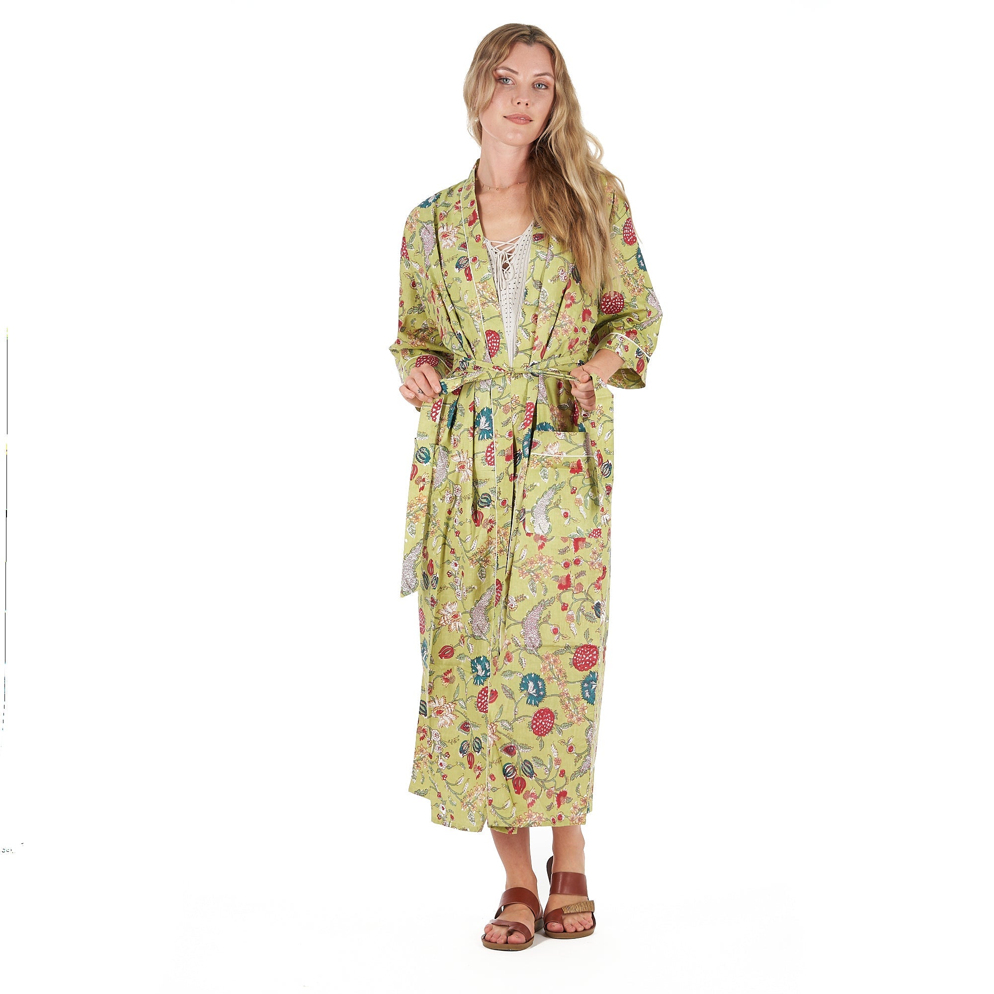 Spring Bliss Cotton Kimono Robe