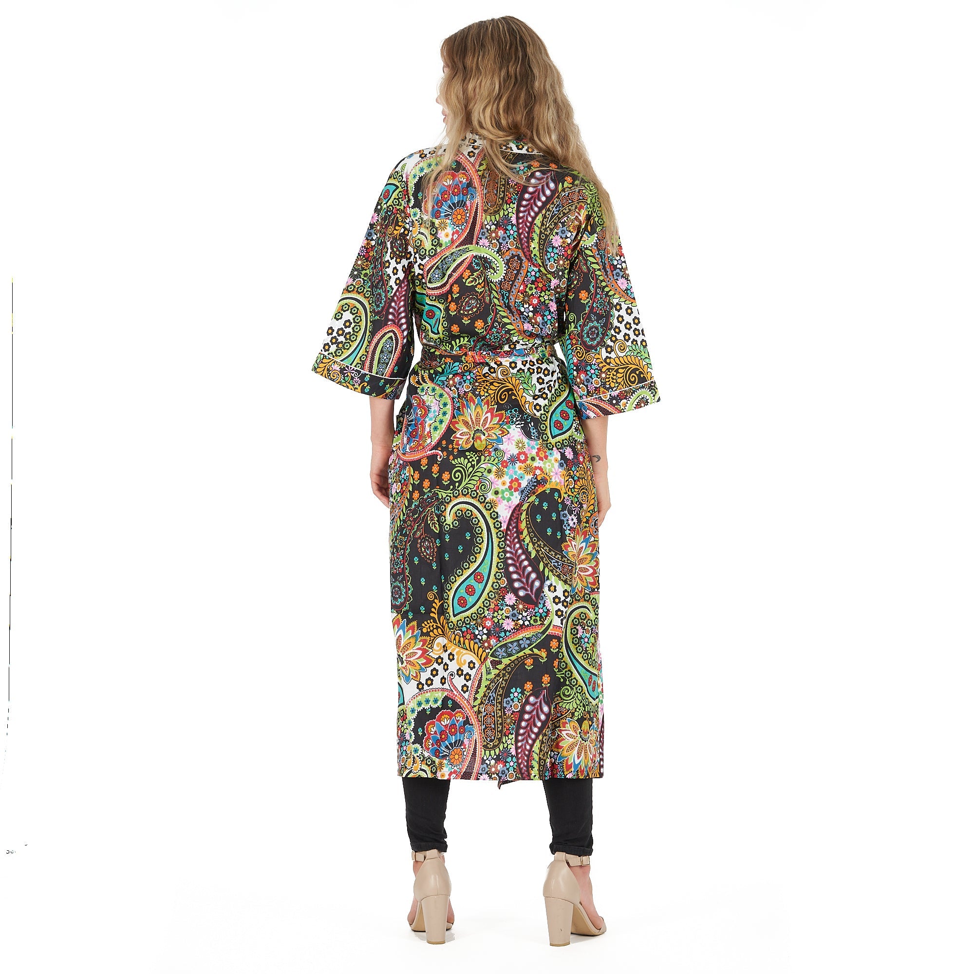 Ebony Escape Cotton Kimono Robe