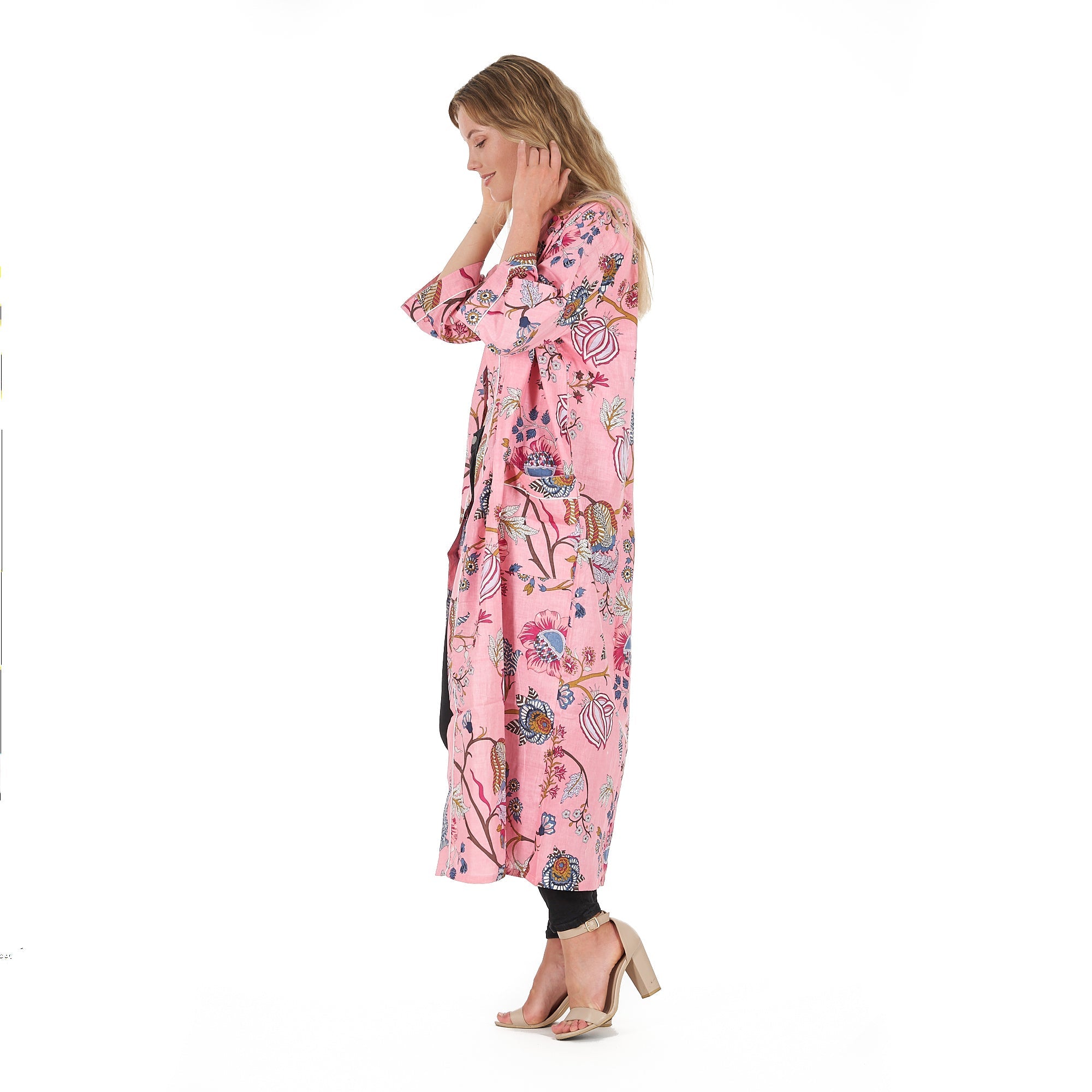 Blush Garden Bloom Valentine's Kimono Robe