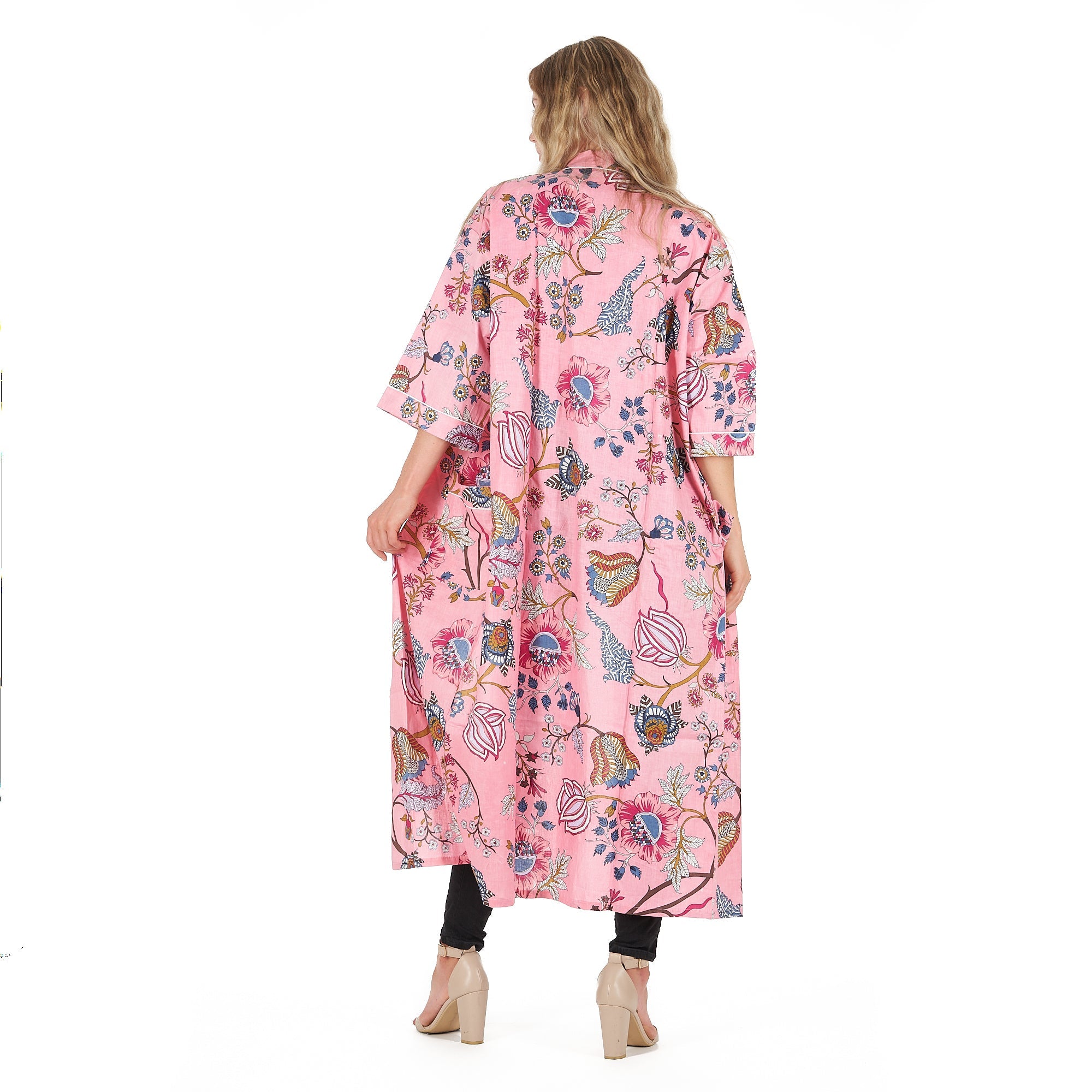 Blush Garden Bloom Valentine's Kimono Robe