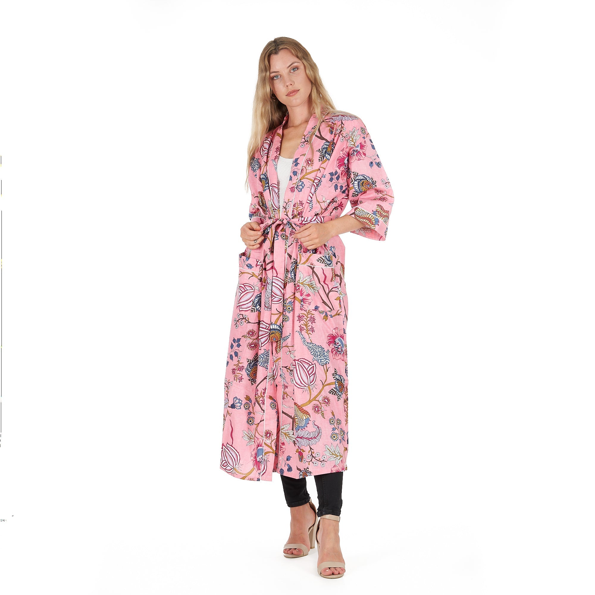 Blush Garden Bloom Valentine's Kimono Robe