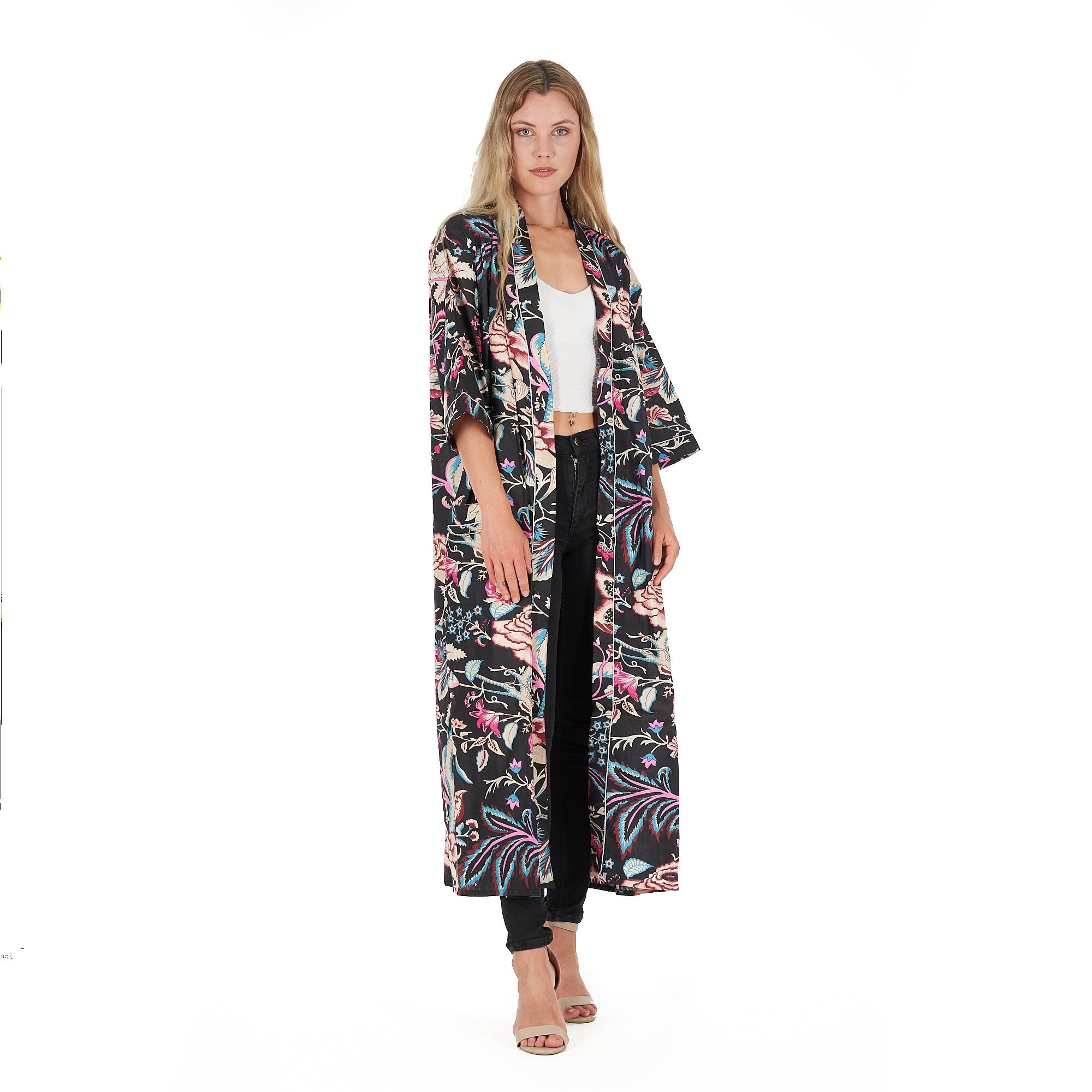 Midnight Romance Valentine's Kimono Robe