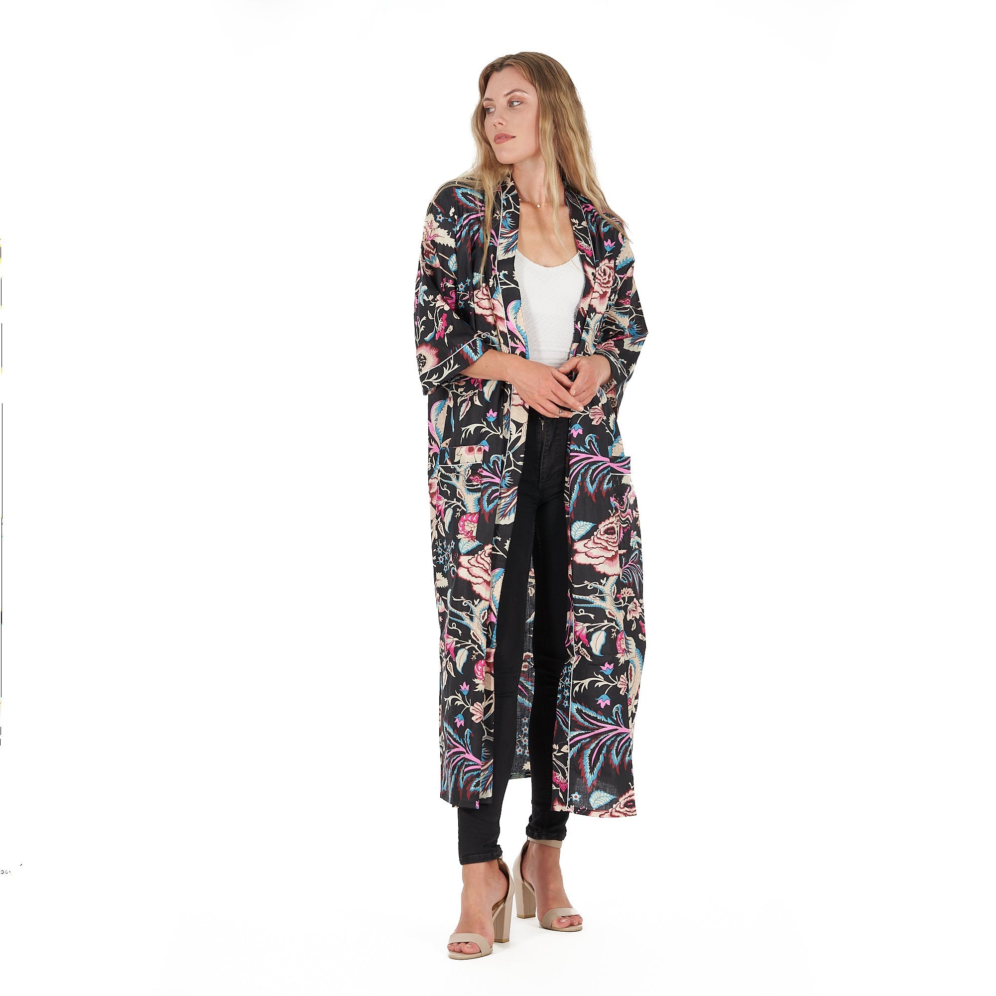 Midnight Romance Valentine's Kimono Robe