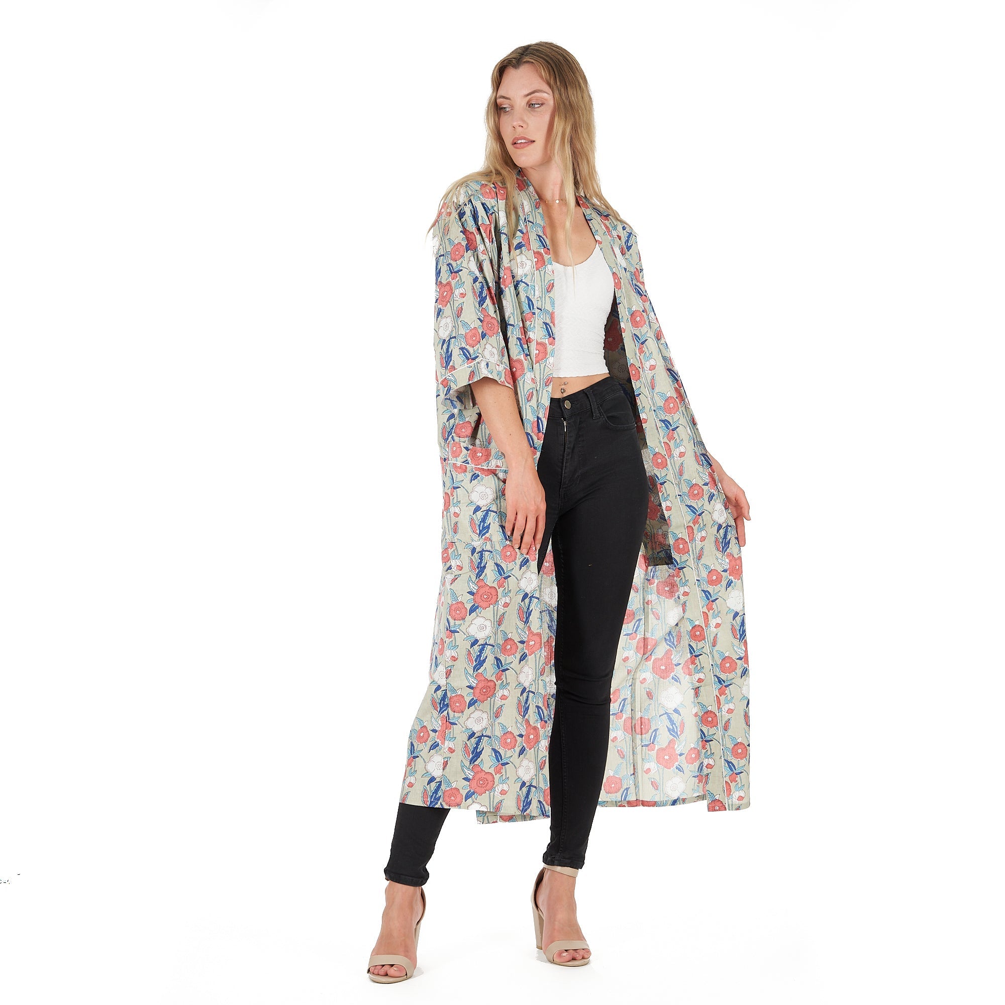 Leisurely Luxe Cotton Kimono Robe