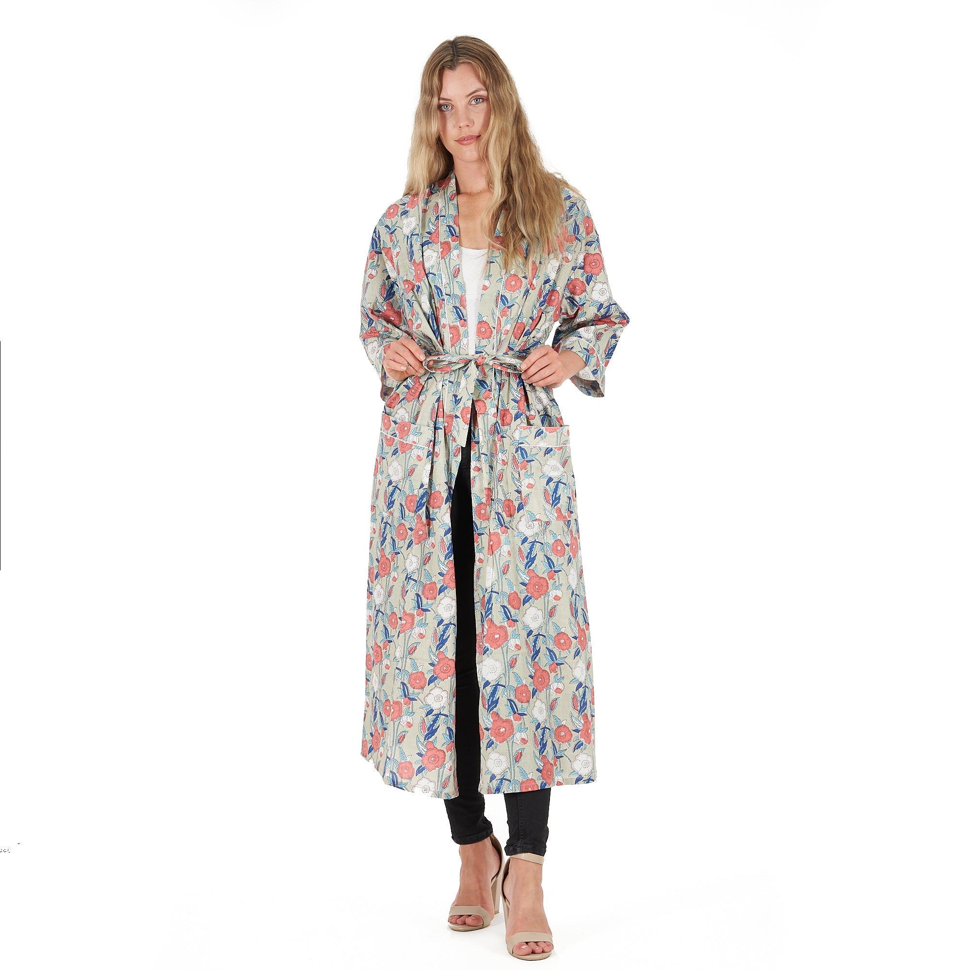 Leisurely Luxe Cotton Kimono Robe