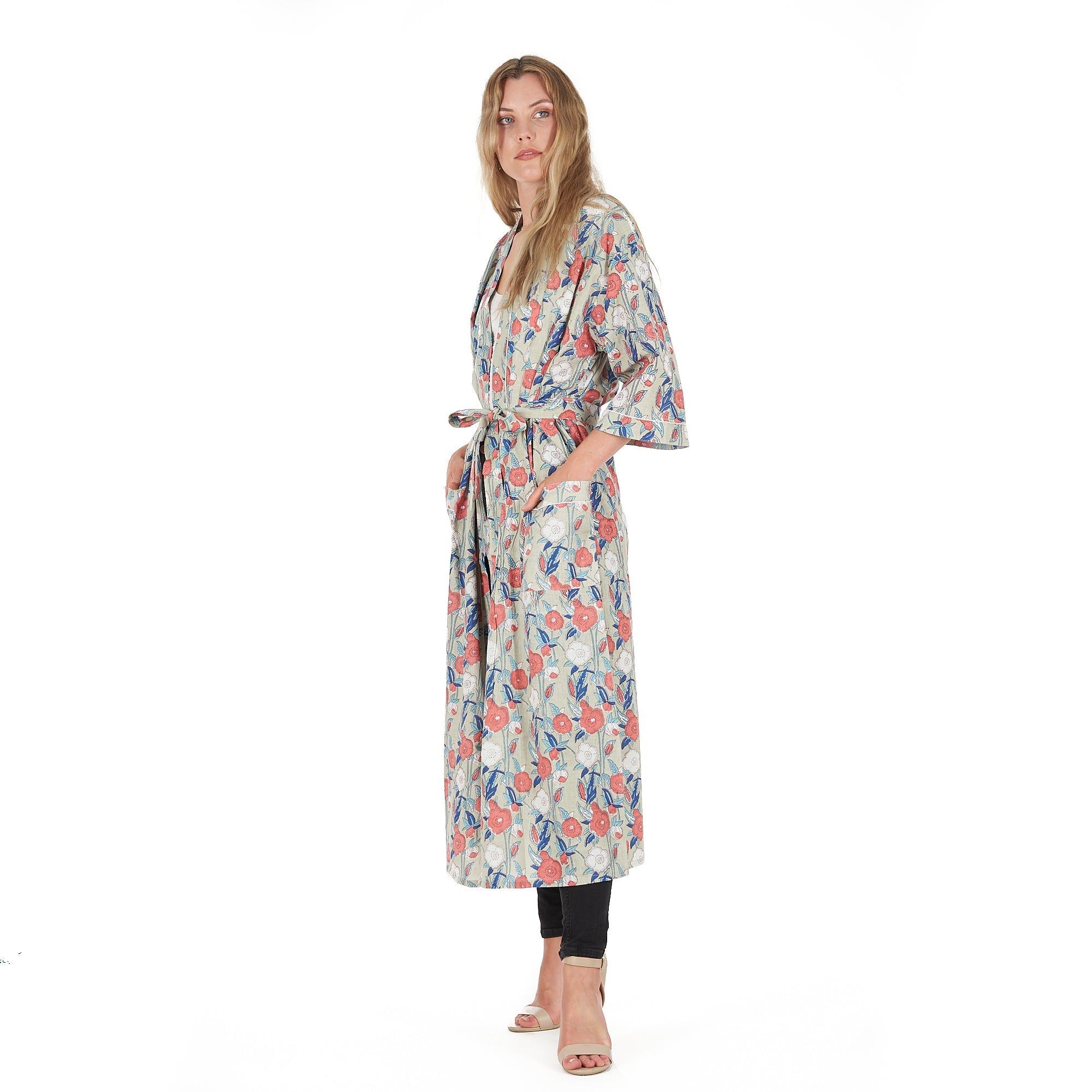 Leisurely Luxe Cotton Kimono Robe