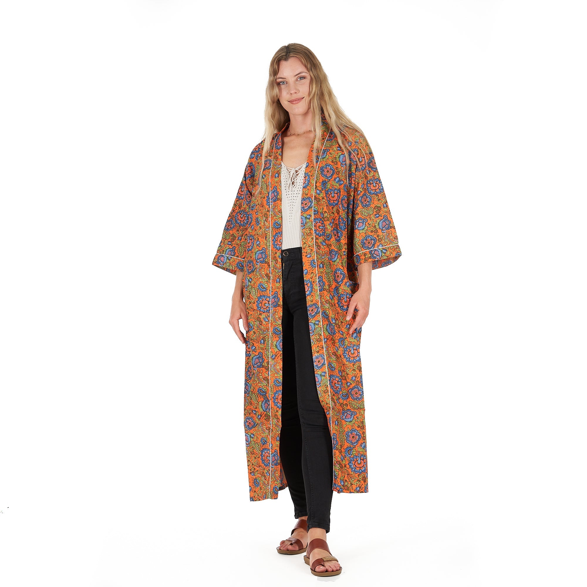 Lounge In Style Cotton Kimono Robe