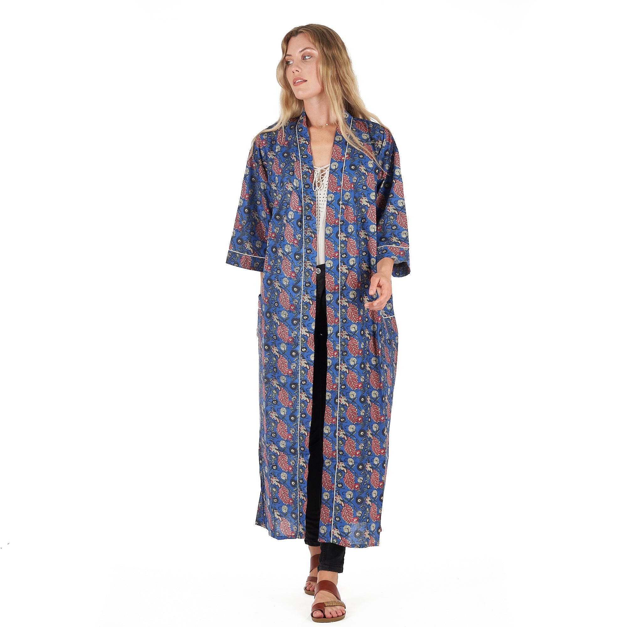 Serene Style Cotton Kimono Robe