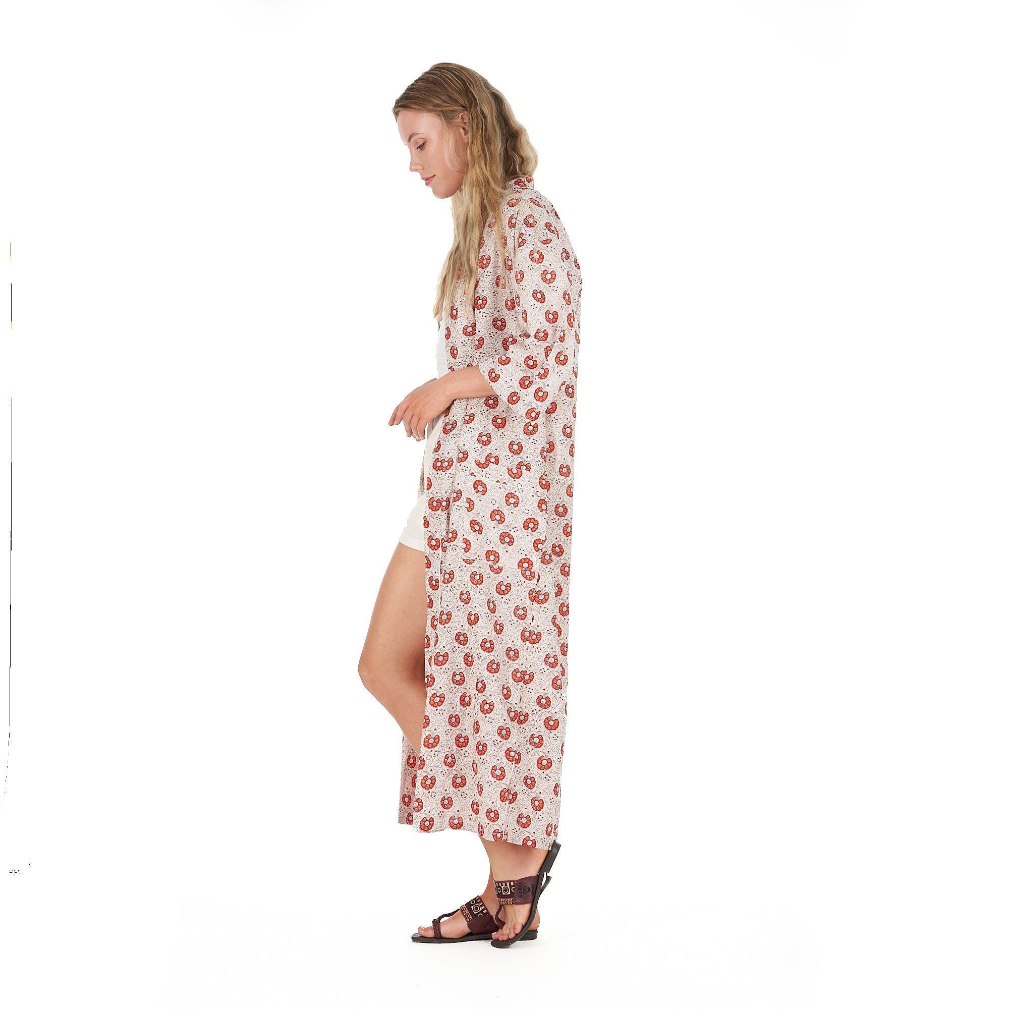 Summer Florals Cotton Kimono Robe