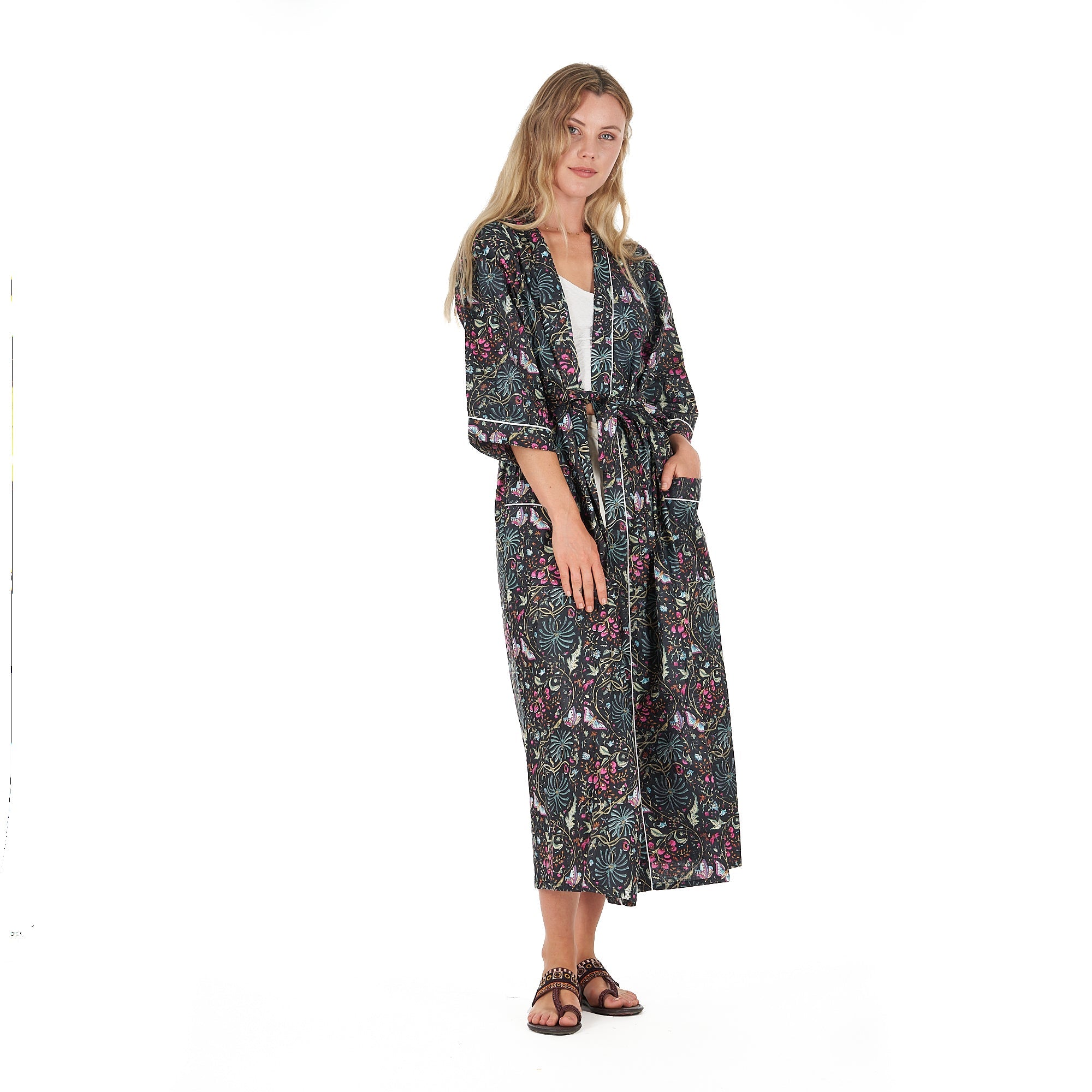 Evening Escape Cotton Kimono Robe