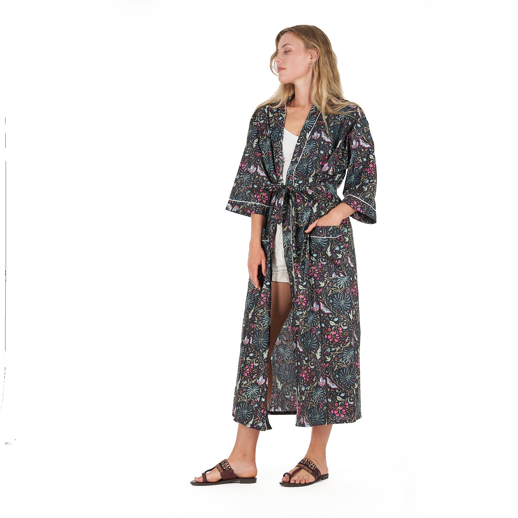 Evening Escape Cotton Kimono Robe