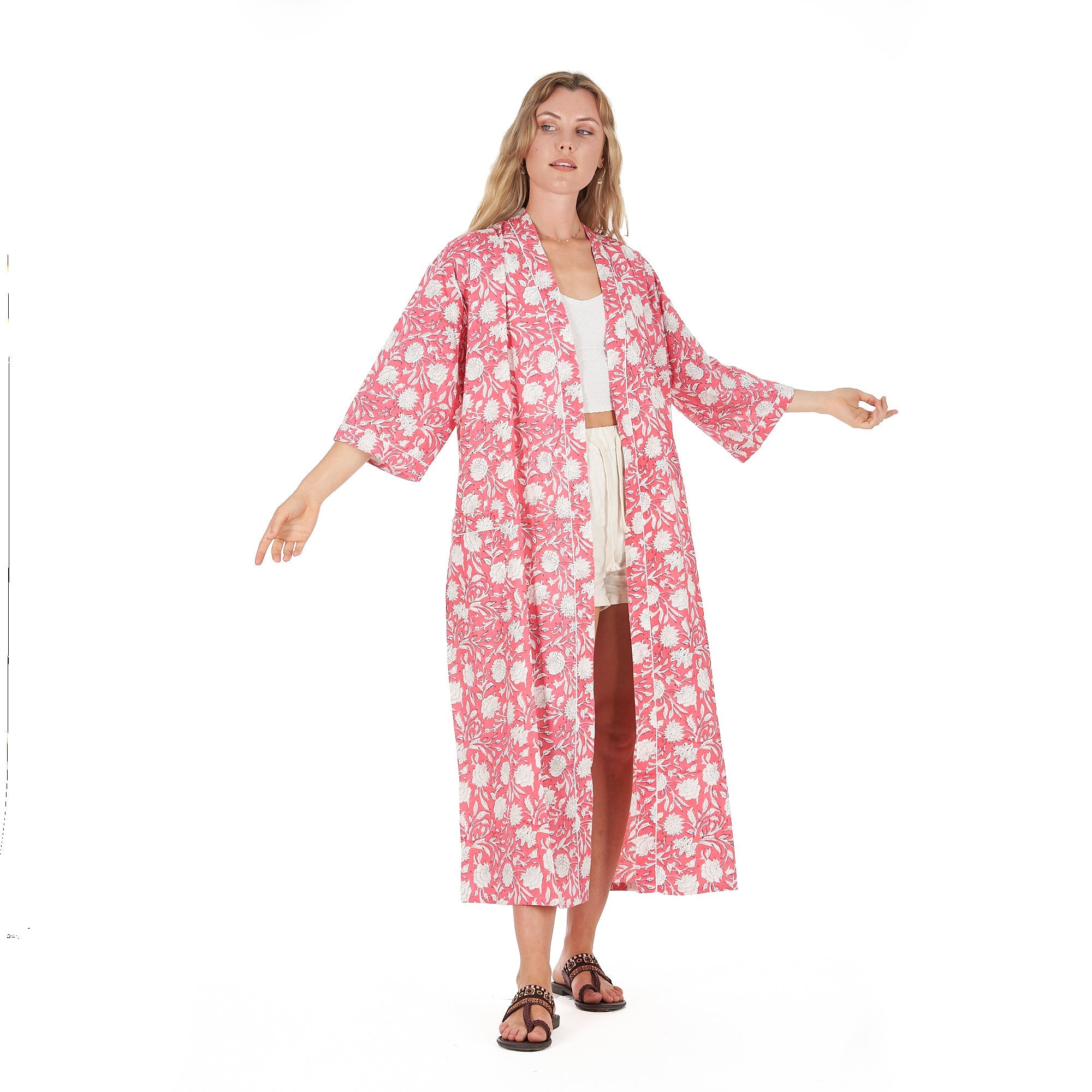 White Blossom Bliss Kimono Robe