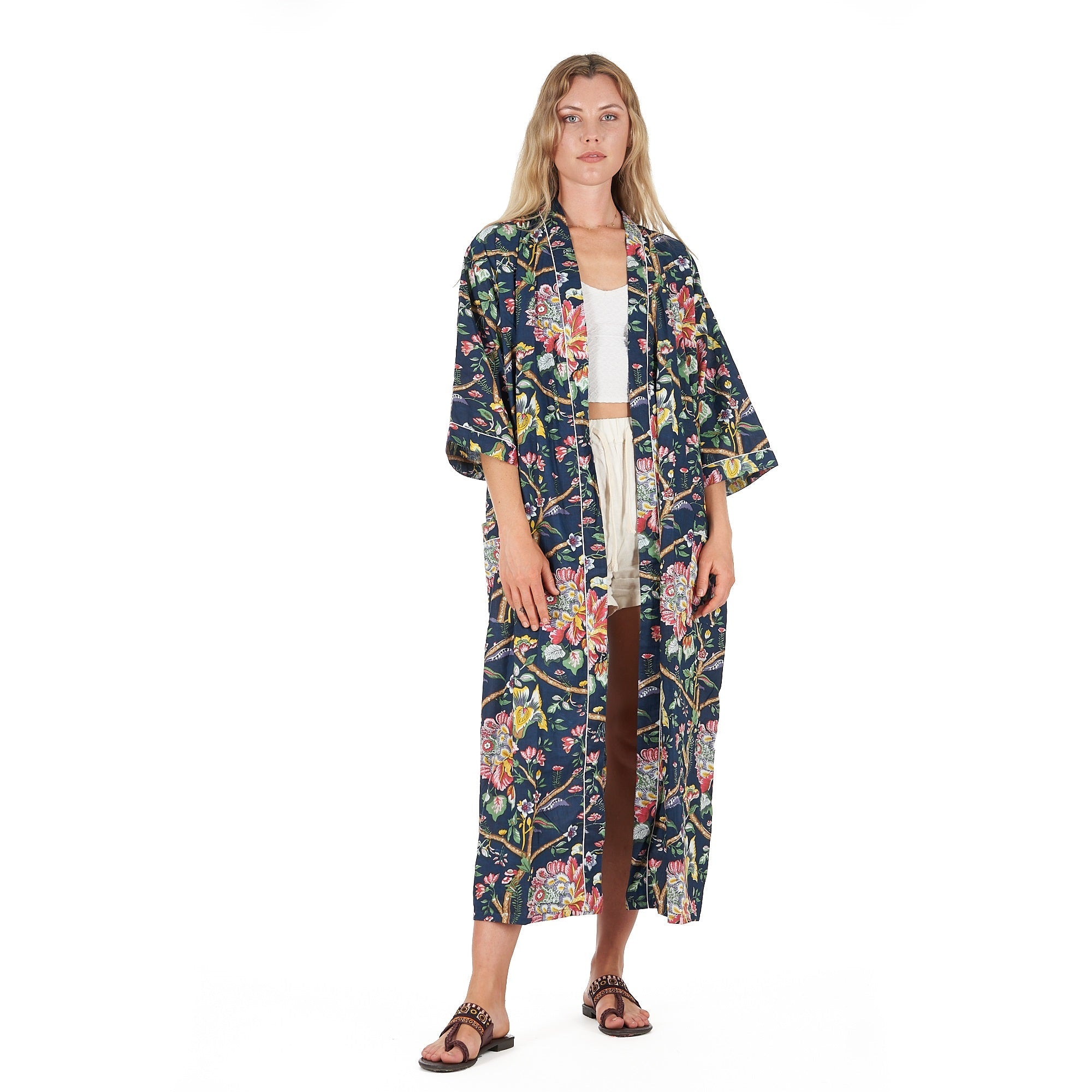 Nocturnal Botanics Cotton Kimono Robe