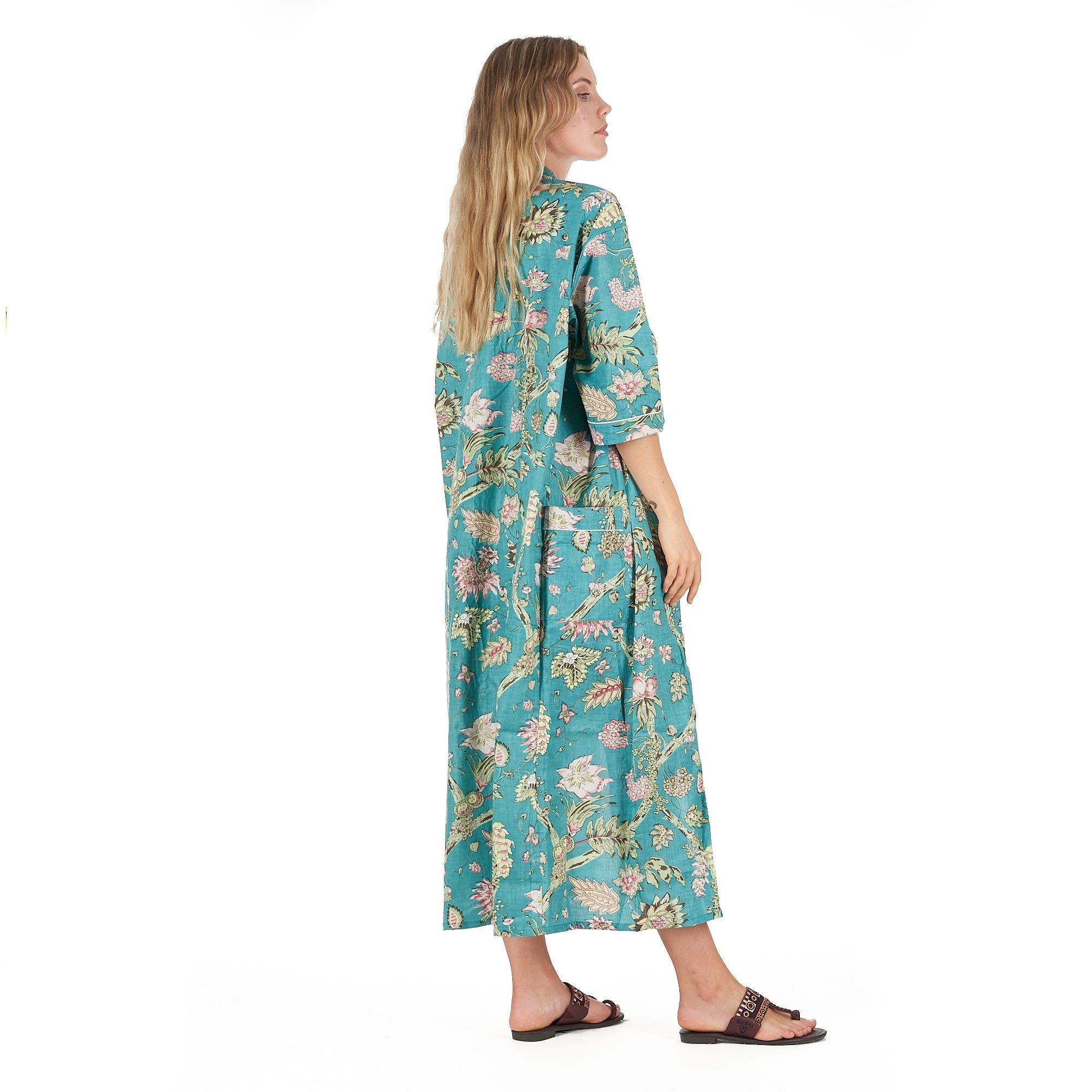 Coastal Cool Cotton Kimono Robe