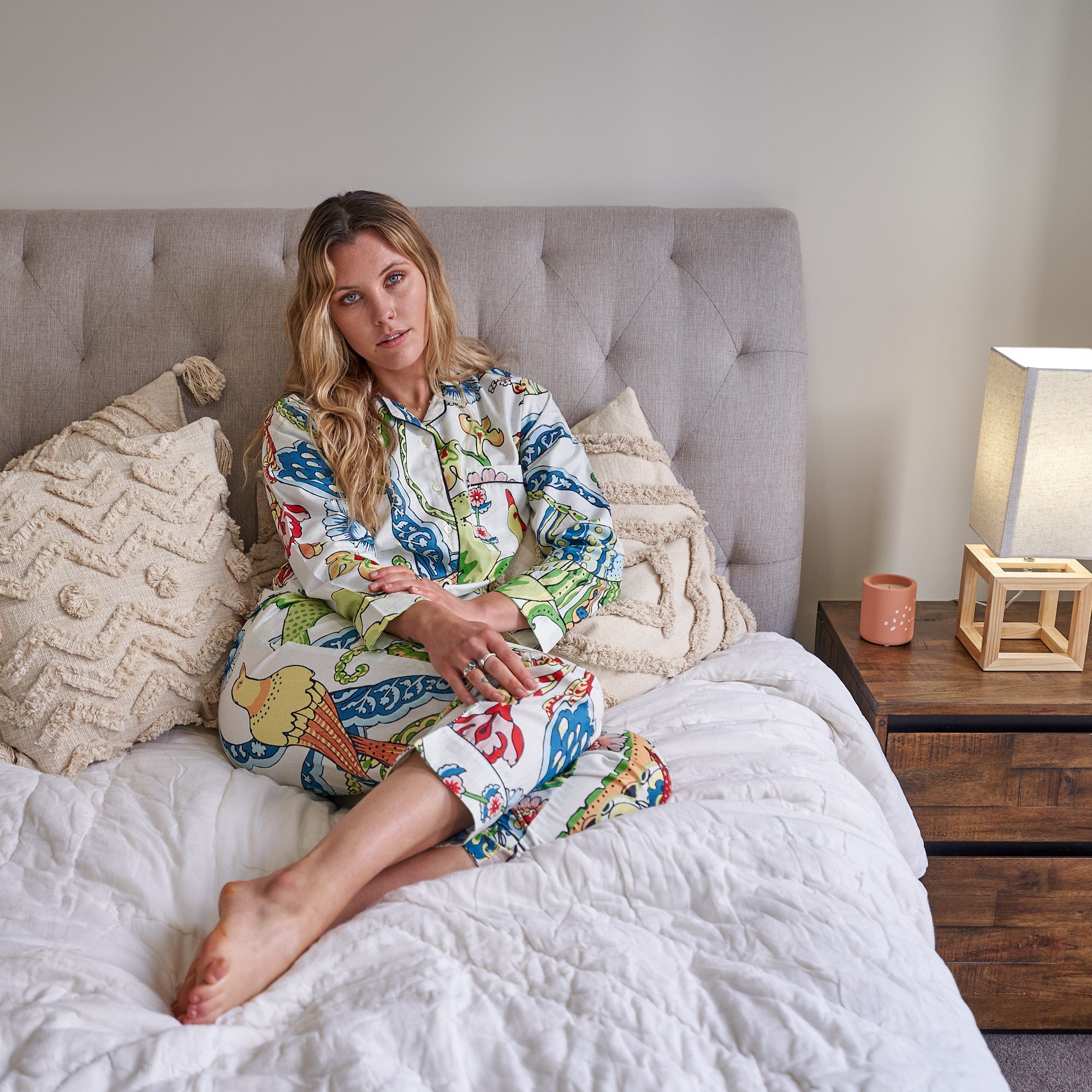 Serene Blooms Cotton Pyjama Set