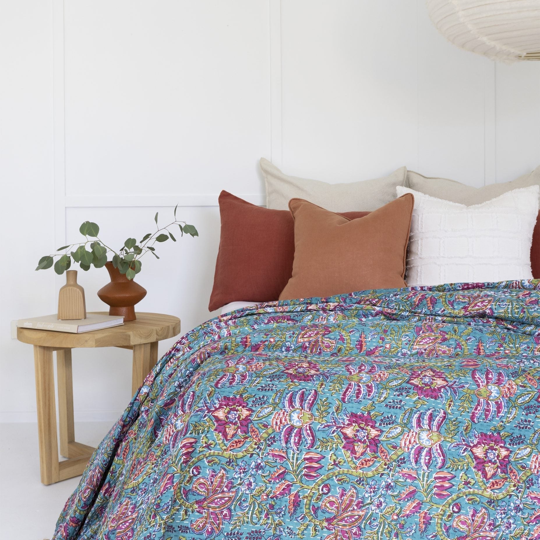 Earl Kantha Quilt Blanket - Indian Bedspread