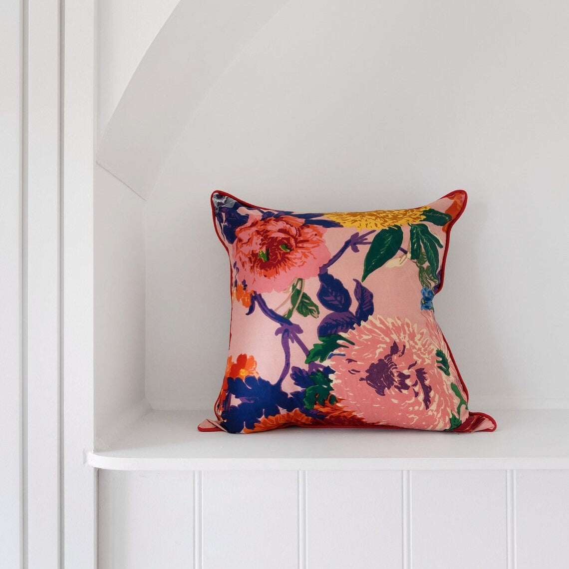 Frida Cushion Cover - Pink Anthro Floral | Unique Look